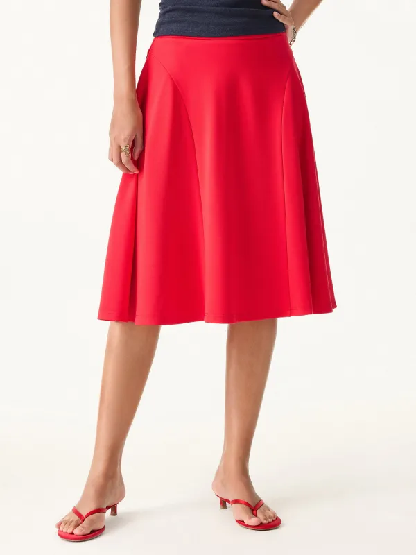 Ponte A-line Midi Pull-on Skirt sold by ogl move