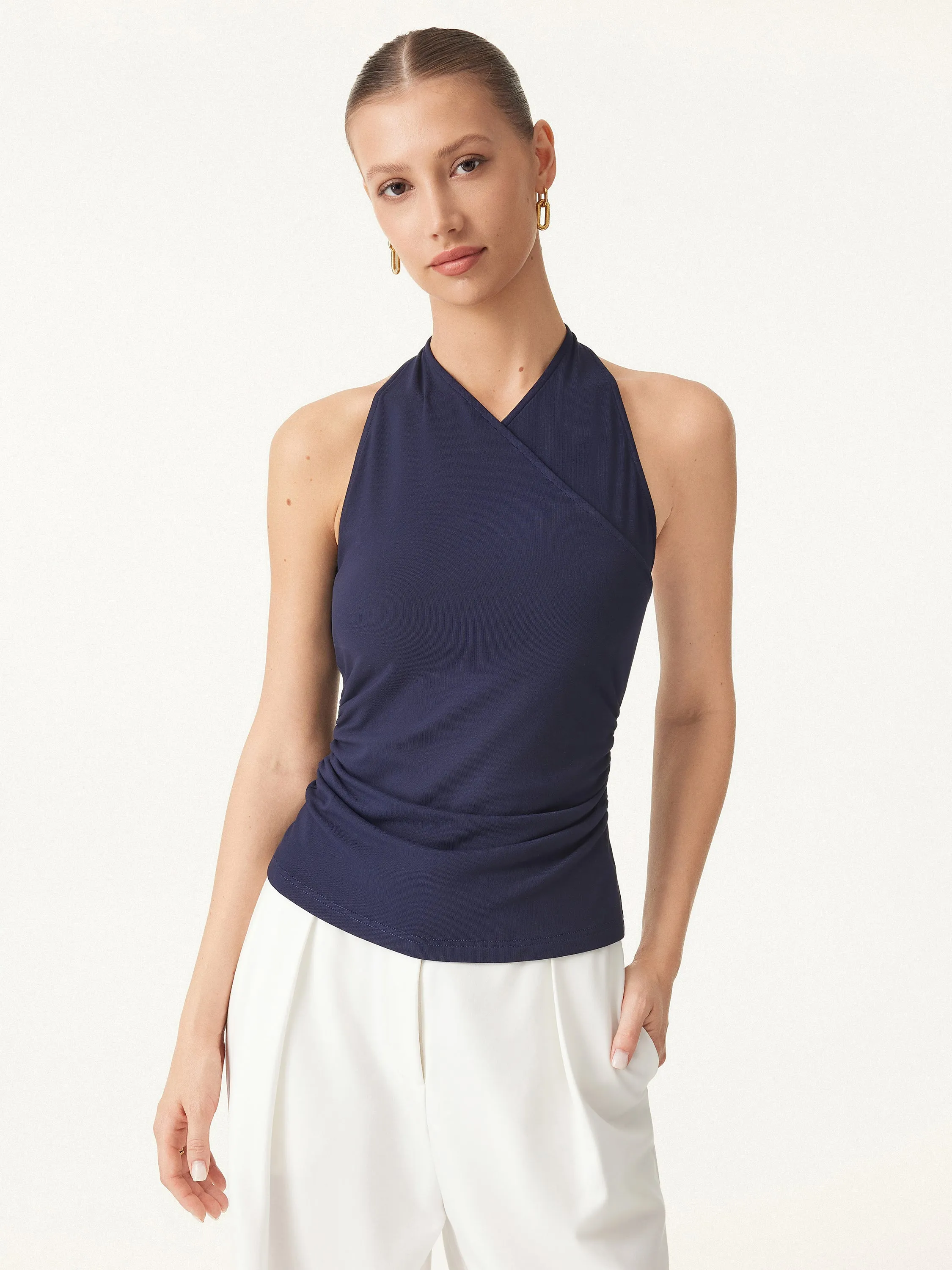 Ultrasoft Surplice Sleeveless Top sold by OGLmove product image thumbnail 5