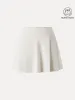 Bamboo Ponte A-line Pleated Mini Skirt with Shorts & Pockets sold by ogl move