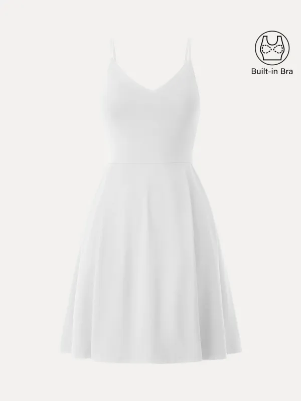 V-neck Fit-and-flare Mini Brami Dress with Pockets sold by ogl move