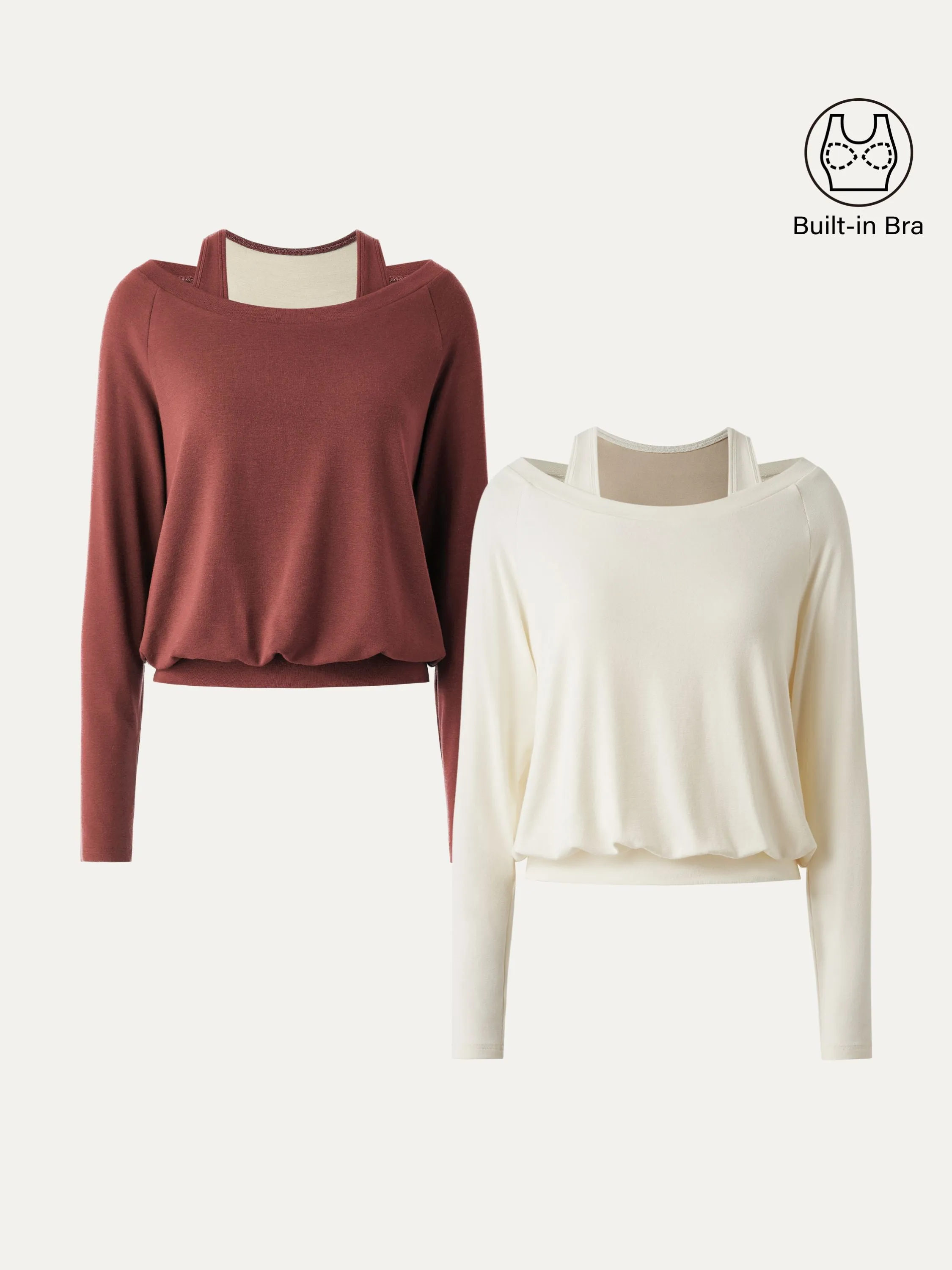 2Pcs Set LiteWarm Multi-Wear Layering Brami Top sold by OGLmove product image thumbnail 4