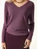 Essential V-neck Long Sleeve Top with Close-fit Hem sold by ogl move