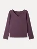 Essential V-neck Long Sleeve Top with Close-fit Hem sold by ogl move