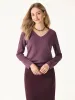 Essential V-neck Long Sleeve Top with Close-fit Hem sold by ogl move