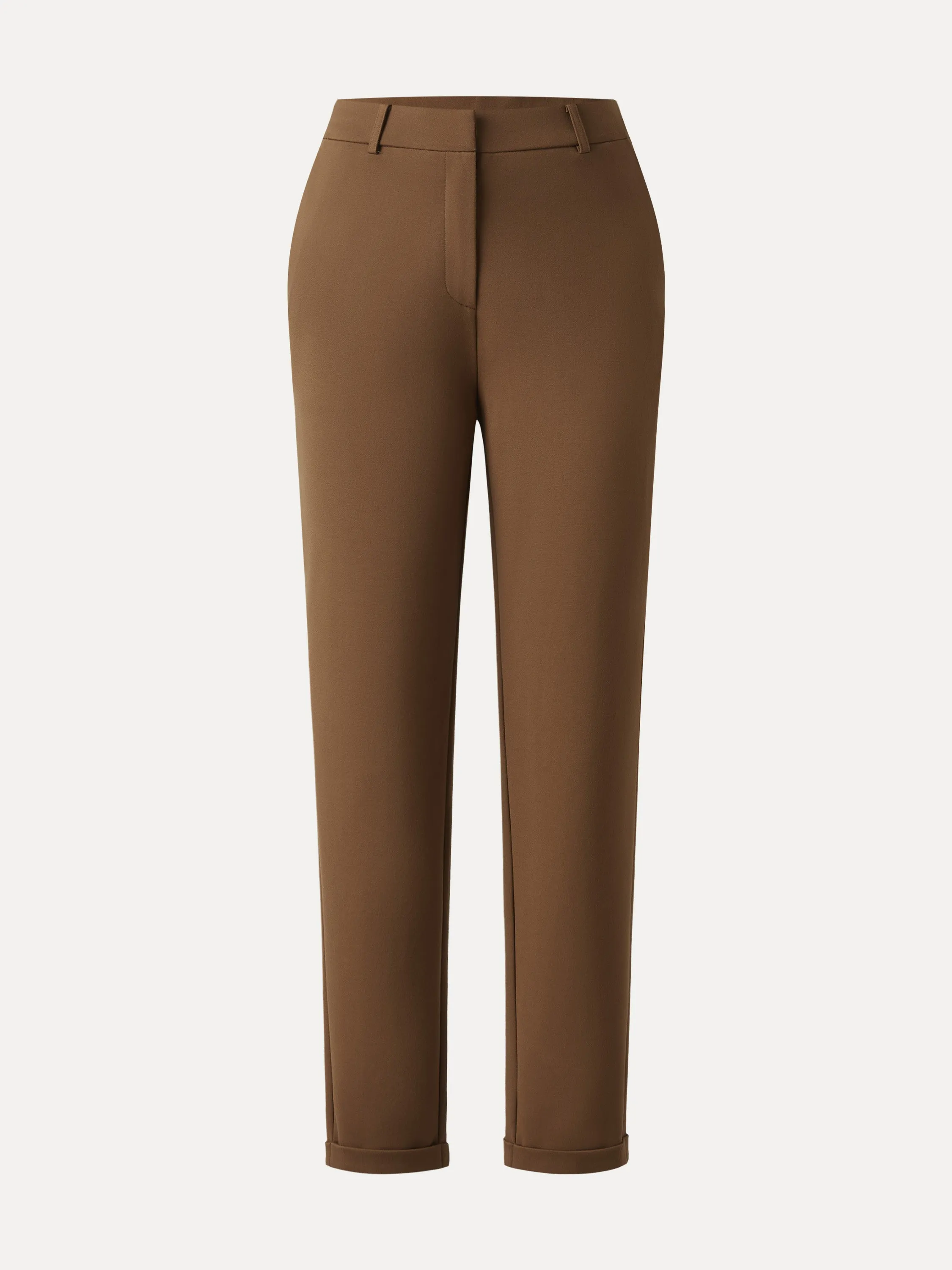 Ponte High Rise Cropped Tapered Trousers with Pockets sold by ogl move product image thumbnail 3