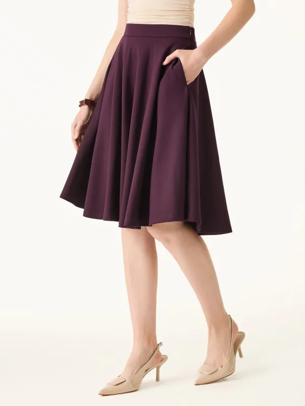 Ponte Midi Circle Skirt with Pockets sold by ogl move