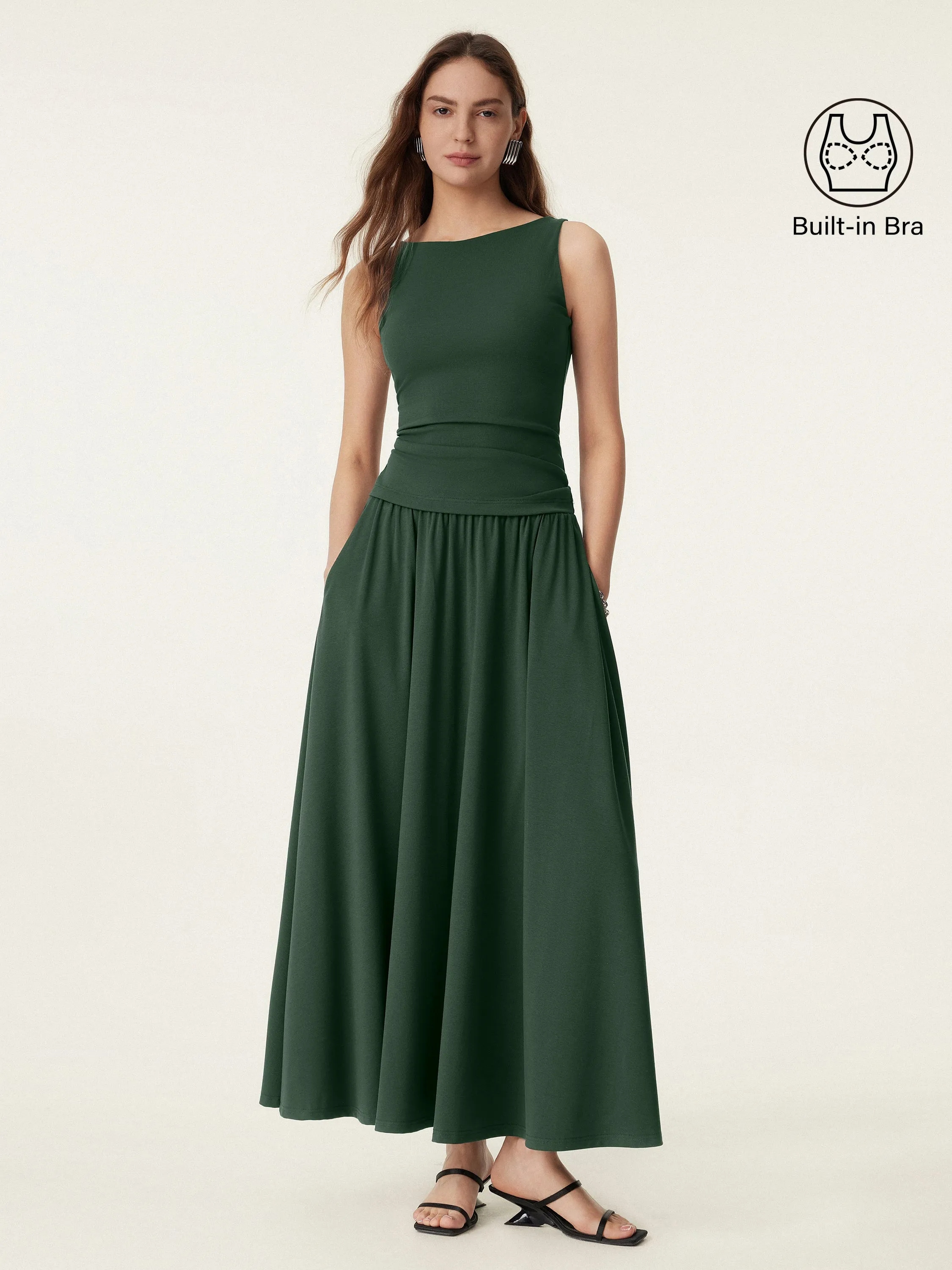 2Pcs Set Stretch Cotton Boatneck Brami Tank sold by OGLmove product image thumbnail 3