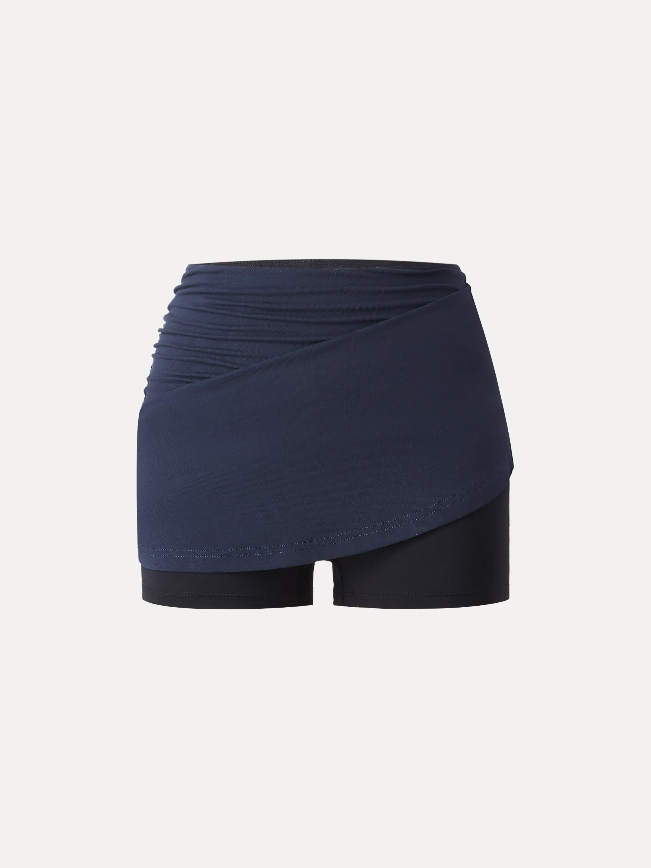 Ruched Mini Circle Skirt with Lined Shorts sold by ogl move product image thumbnail 5