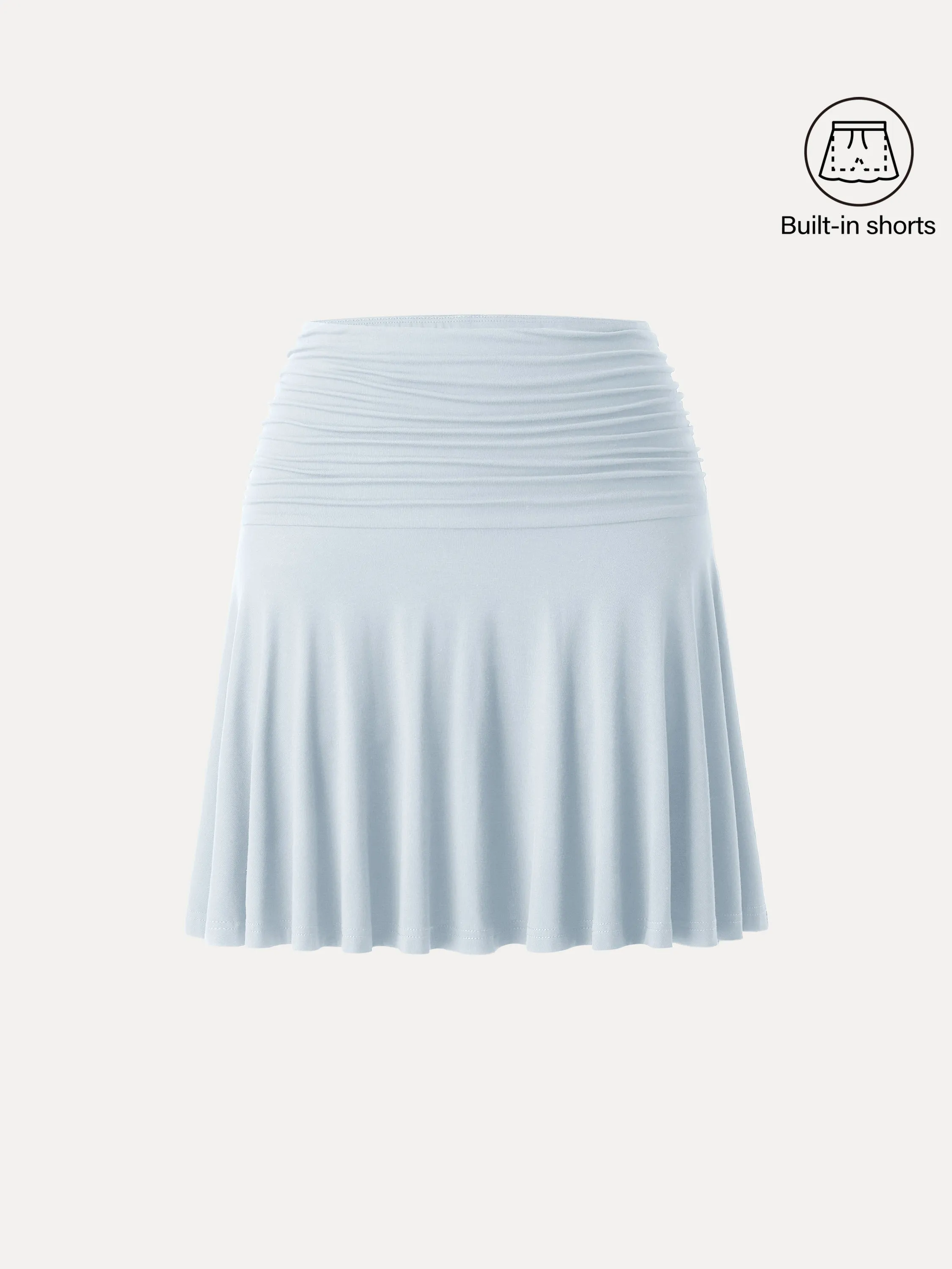 Ruched Mini Circle Skirt with Lined Shorts sold by ogl move product image thumbnail 2