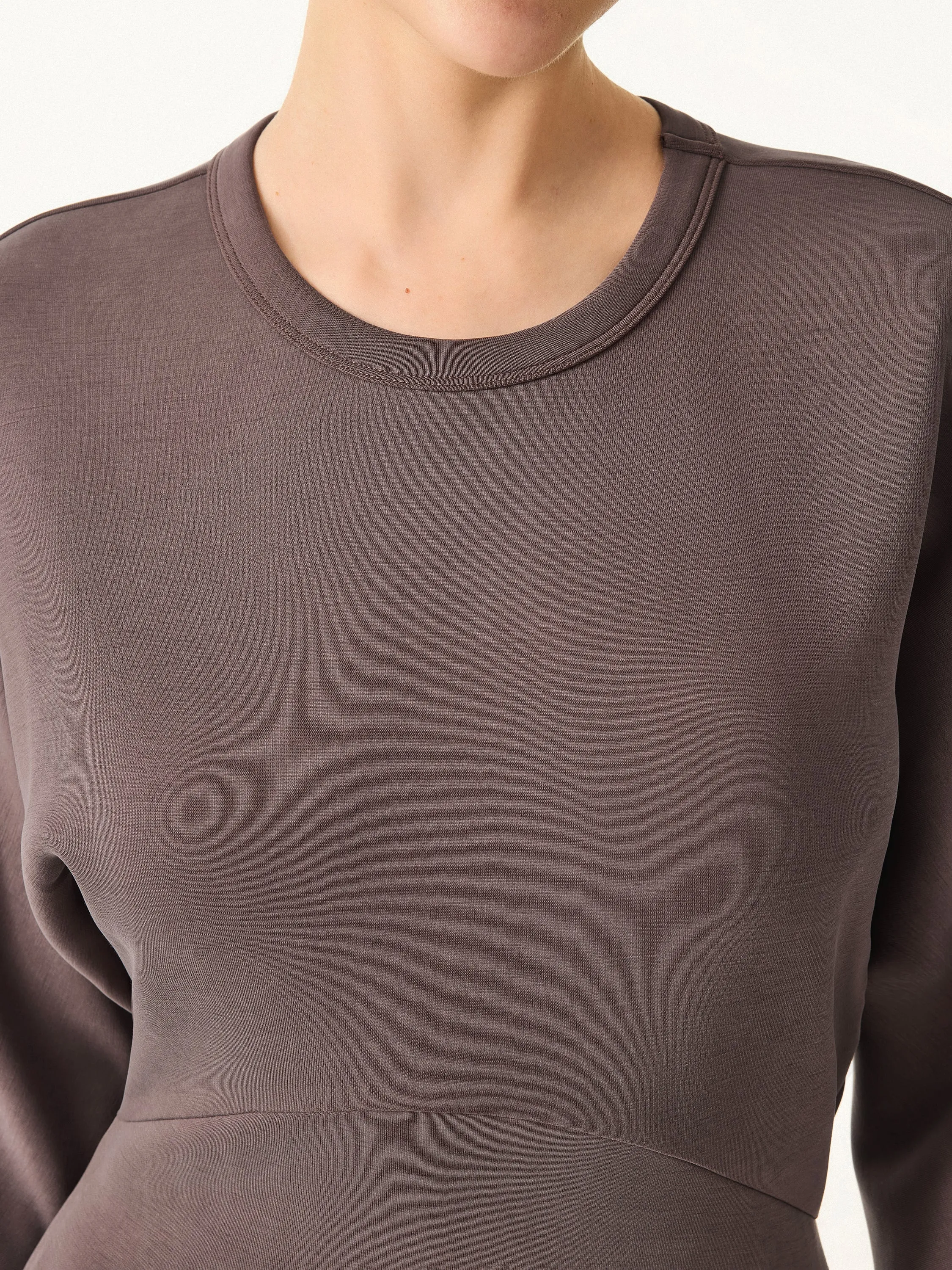 Chic Crewneck 3/4 Sleeves Midi Dress sold by ogl move product image thumbnail 5