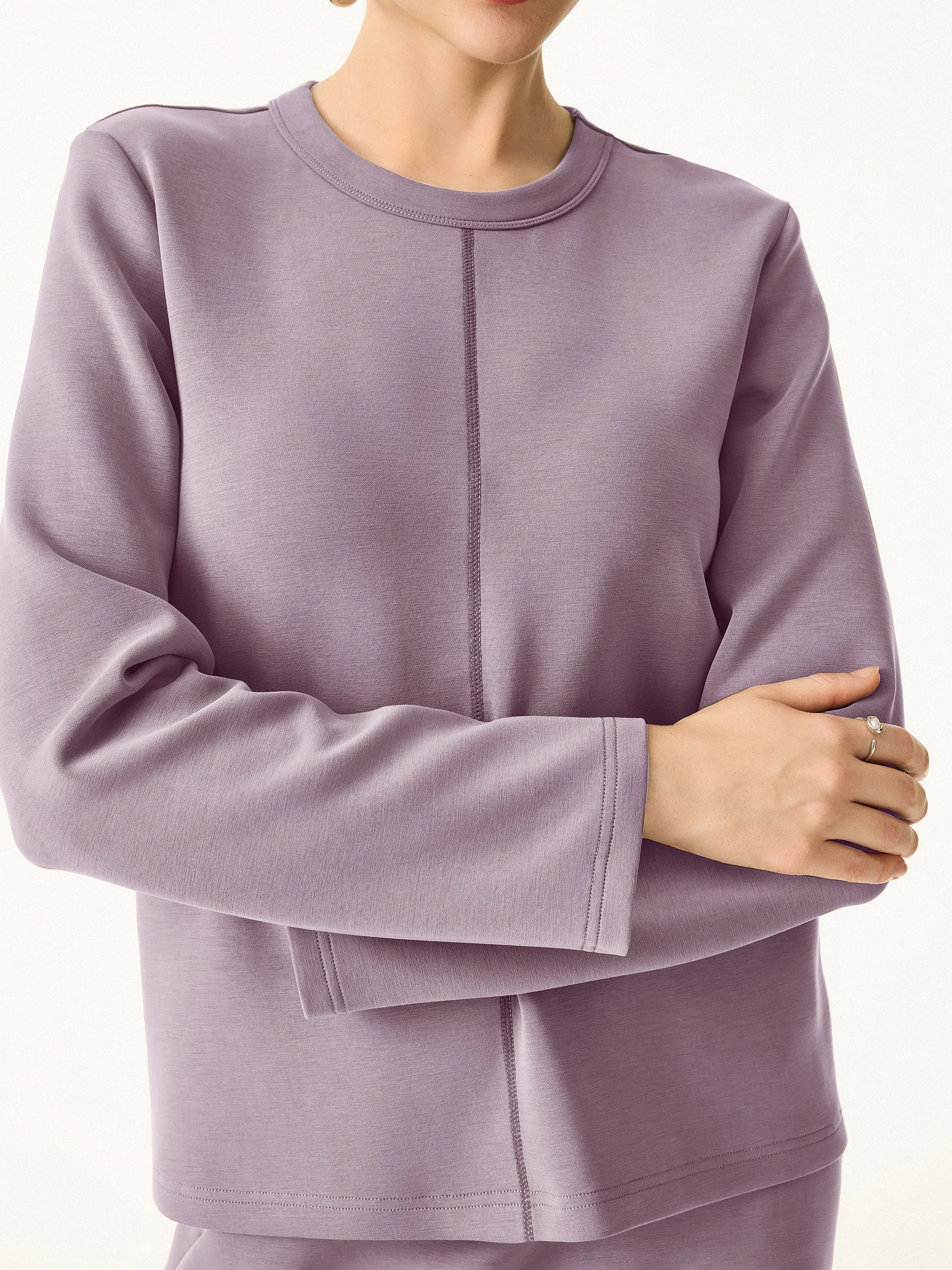 Essential Crew Neck Long Sleeve Pullover Shirt sold by ogl move product image thumbnail 4