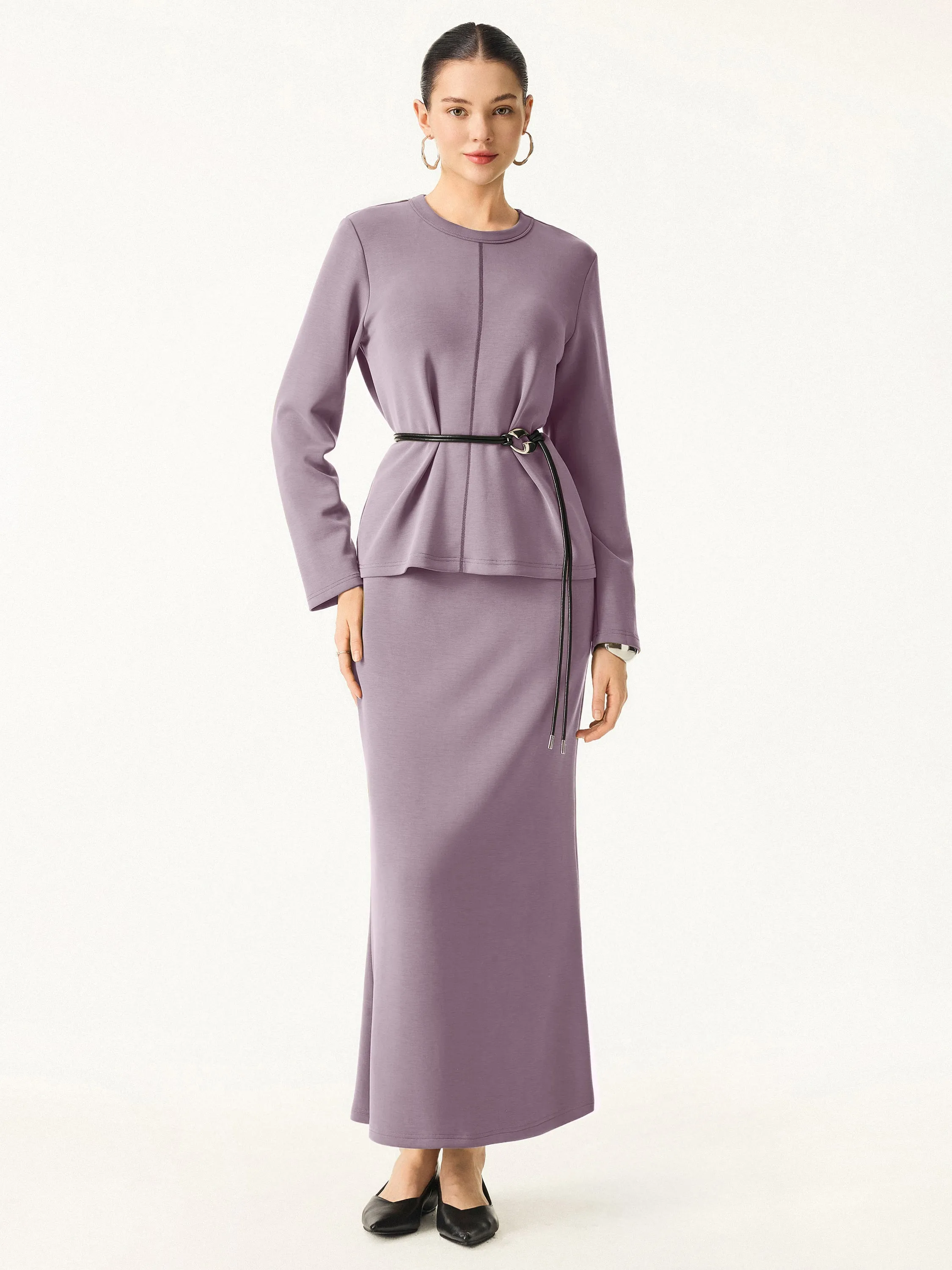 Essential Crew Neck Long Sleeve Pullover Shirt sold by ogl move product image thumbnail 3