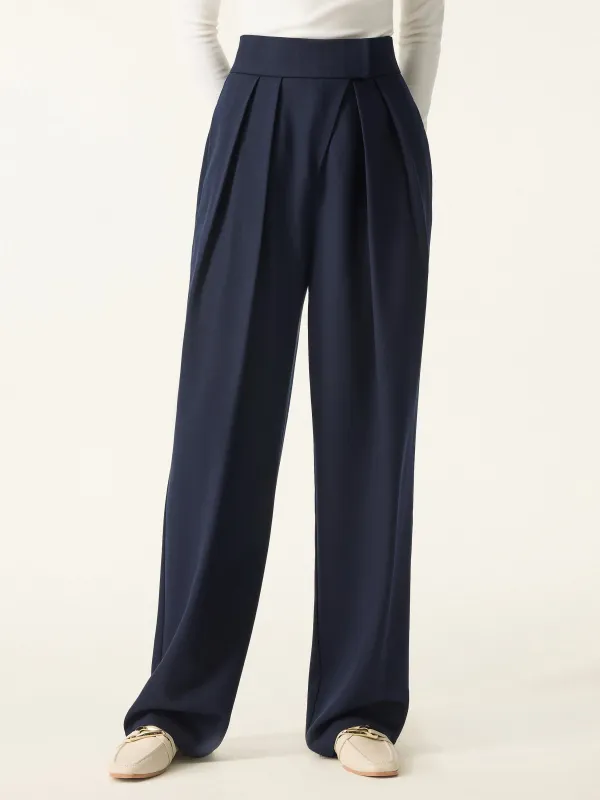 High Rise Pegged Leg Trousers with Pockets sold by ogl move