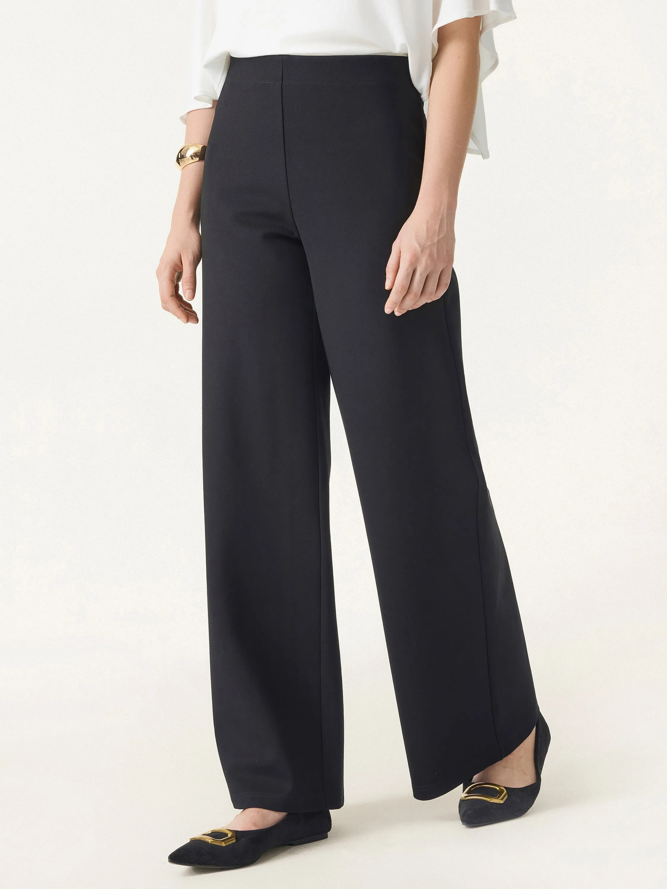 Tummy-Smooth Wide Leg Pull-on Pants with Pockets sold by OGLmove product image thumbnail 5
