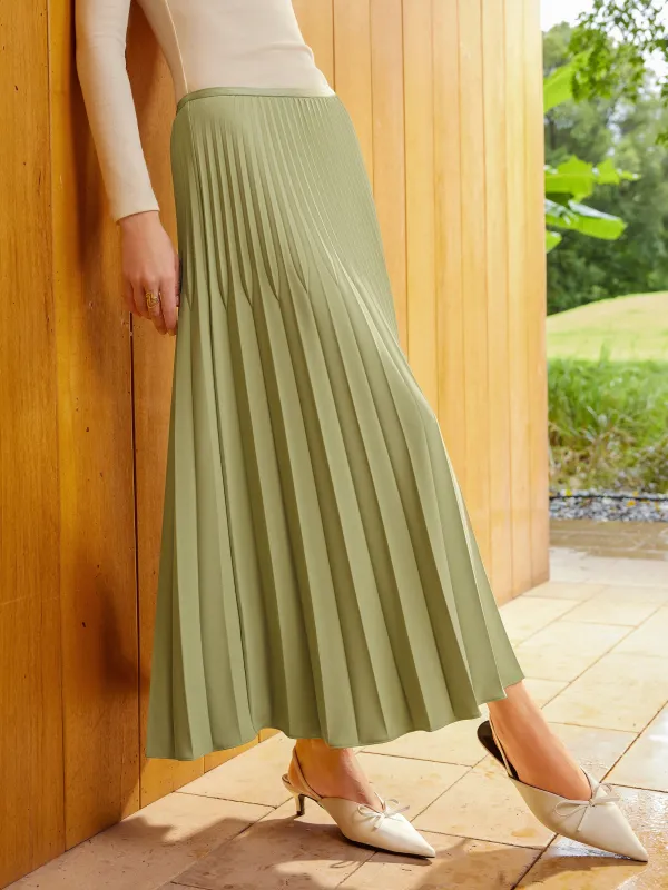 Twirl Pleated A-line Midi Skirt sold by OGLmove