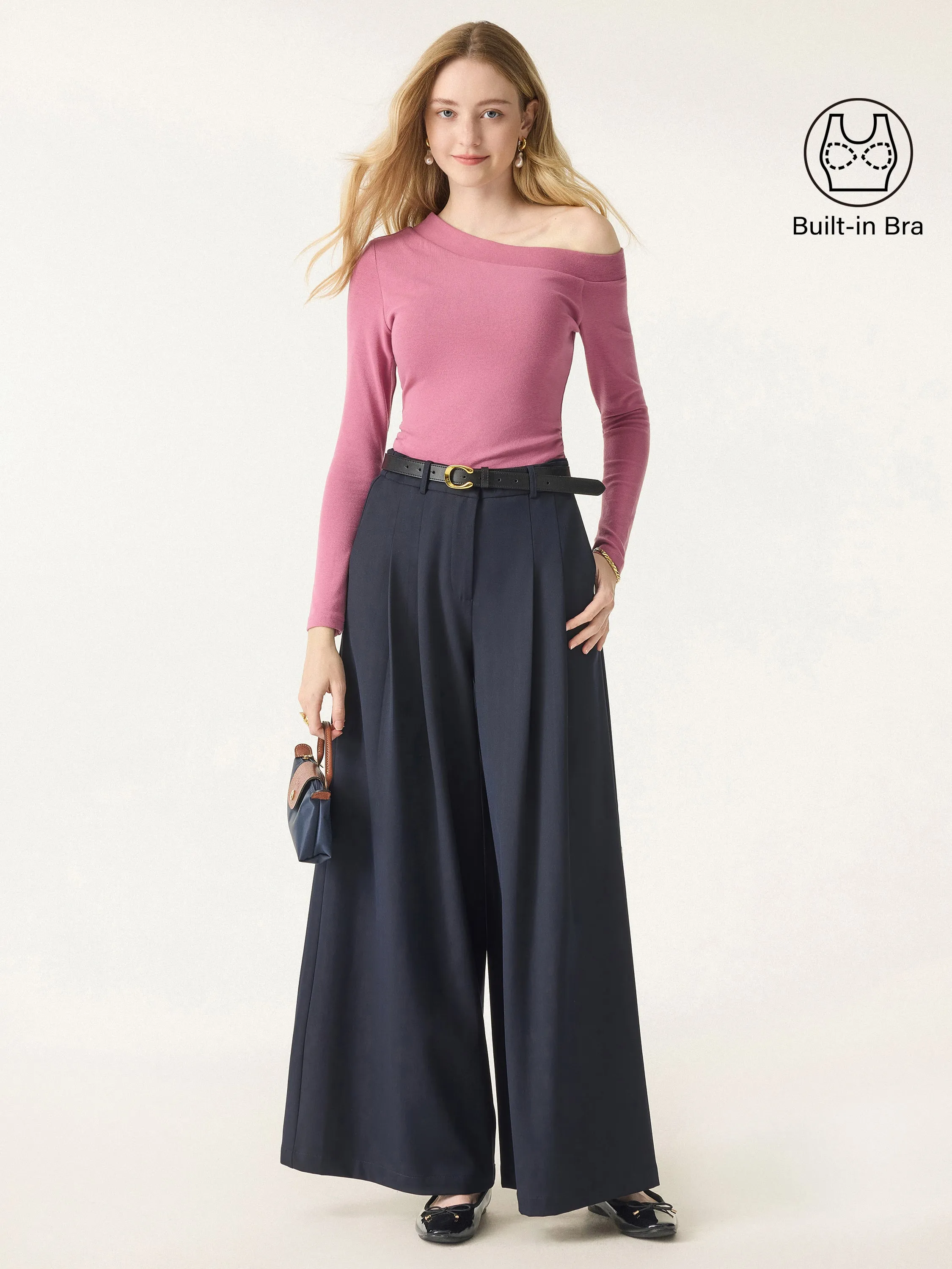 Light Warm One Shoulder Side Ruched Brami Top sold by ogl move product image thumbnail 3