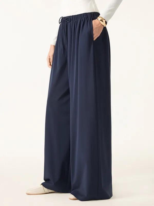 Stretch Ponte Mid Rise Palazzo Pants with Pockets sold by OGLmove