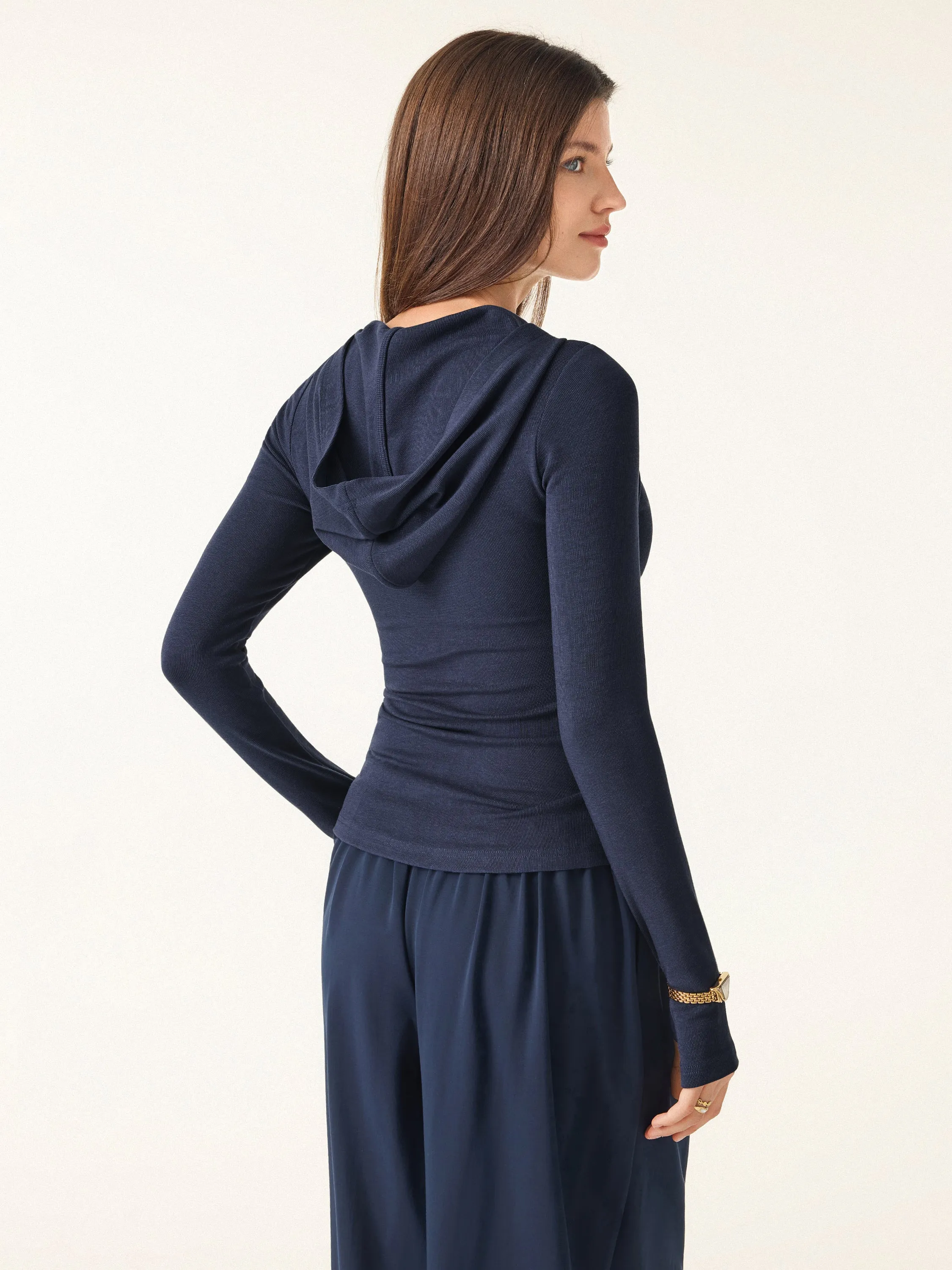 Slim Fitted Quarter Zip Pullover Hoodie sold by OGLmove product image thumbnail 2