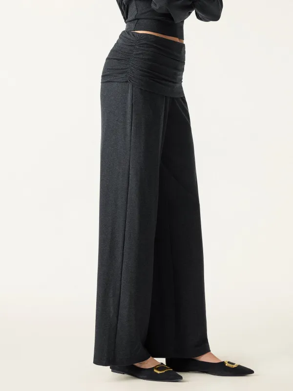 Non-Itchy Wool Blend Drapey Wide Leg Pull-on Pants with Pockets sold by OGLmove