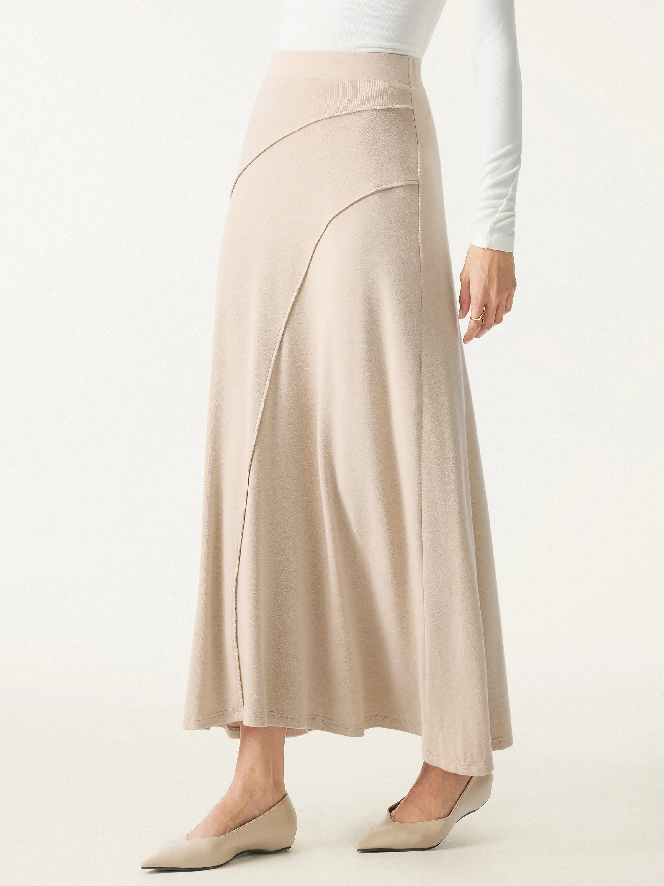 Mid Rise Pull-on Flared Maxi Skirt sold by OGLmove product image thumbnail 4