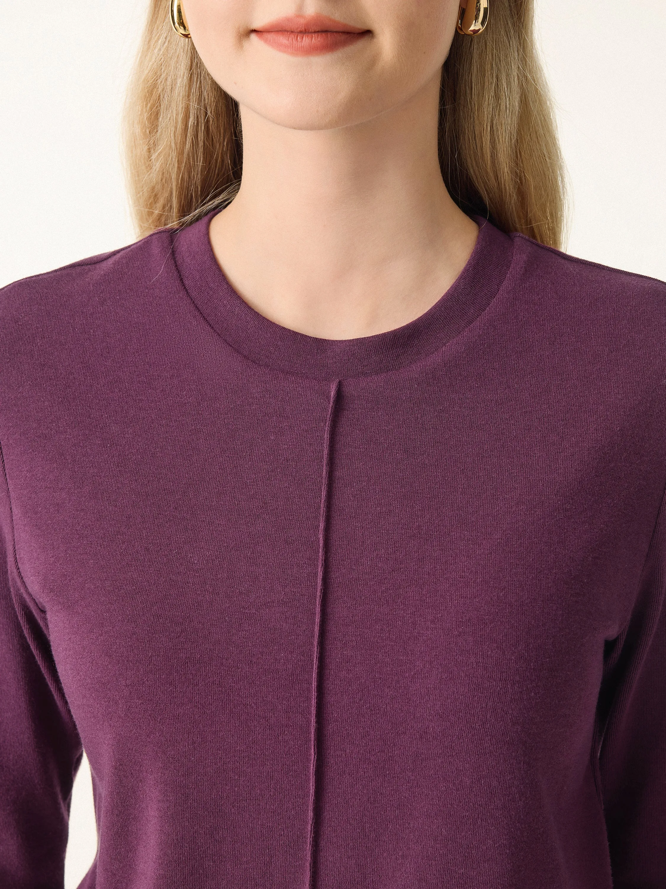 Light Warm Crewneck Pintuck Brami Top sold by ogl move product image thumbnail 3