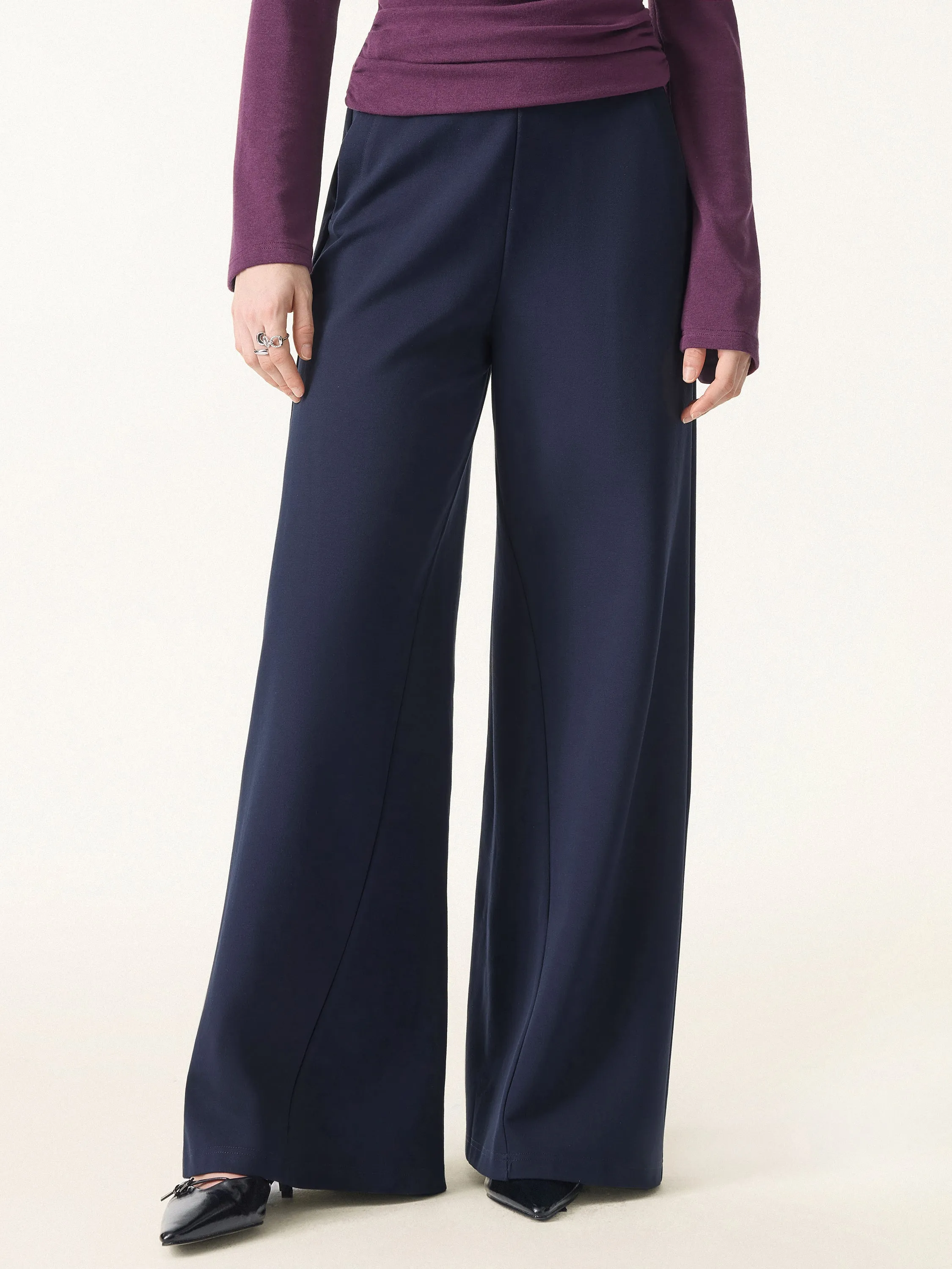 Mid Rise Wide Leg Pull-on Pants with Pockets sold by OGLmove product image thumbnail 4