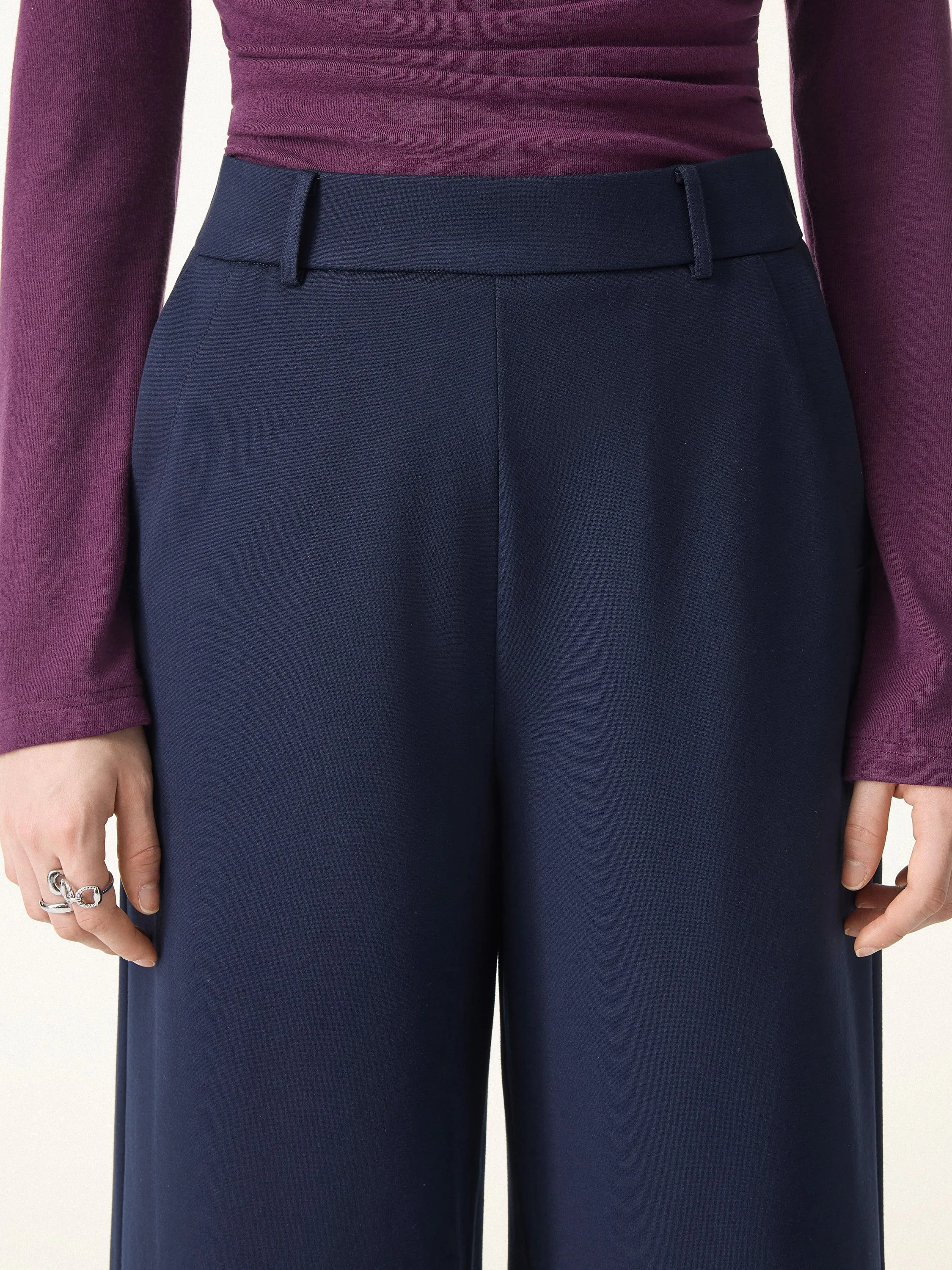 Mid Rise Wide Leg Pull-on Pants with Pockets sold by OGLmove product image thumbnail 5