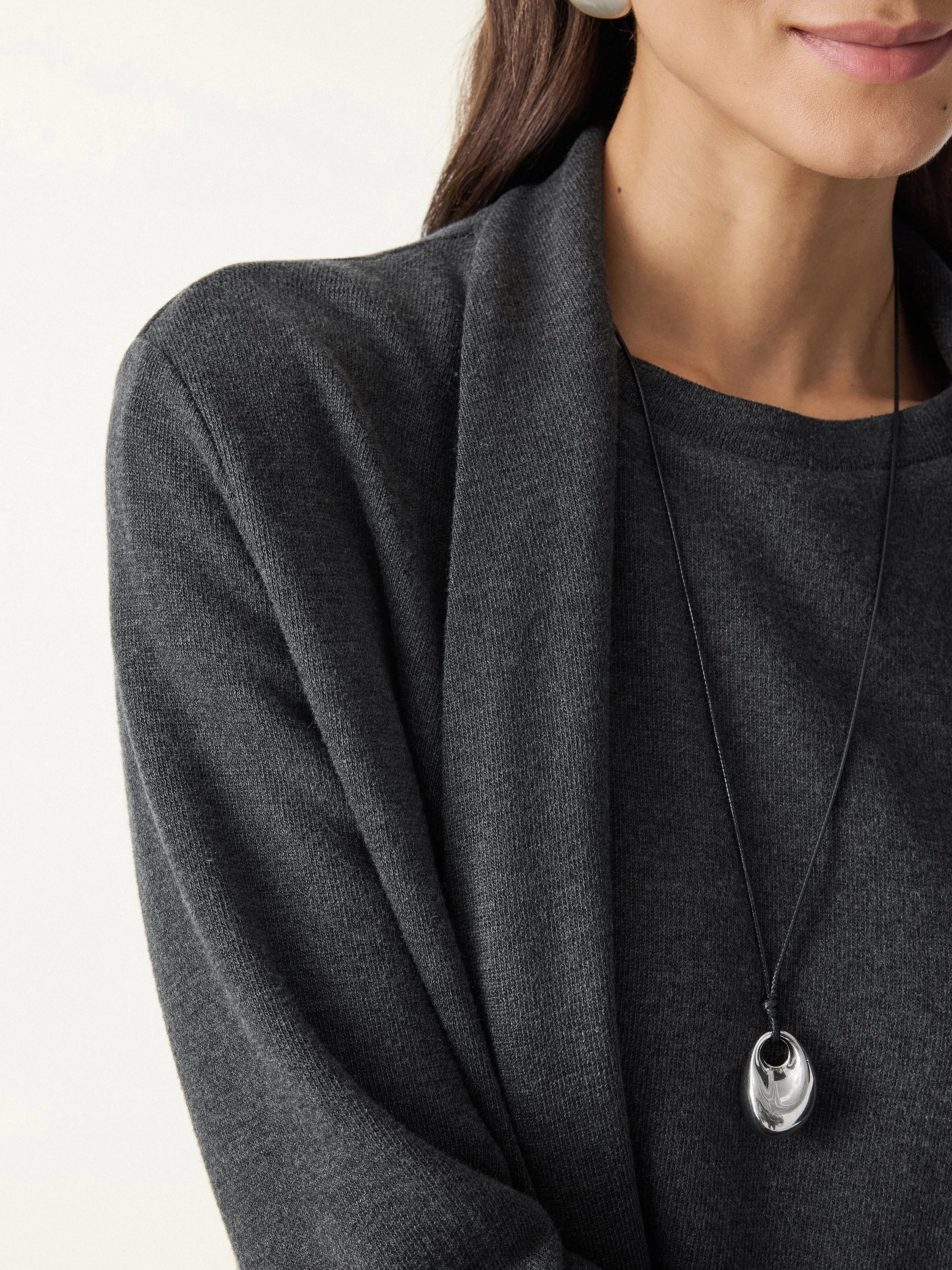 Shawl Collar Long Cardigan with Pockets sold by OGLmove product image thumbnail 4