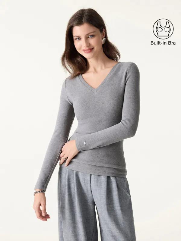 MaxWarm V-Neck Long Sleeve Brami sold by OGLmove