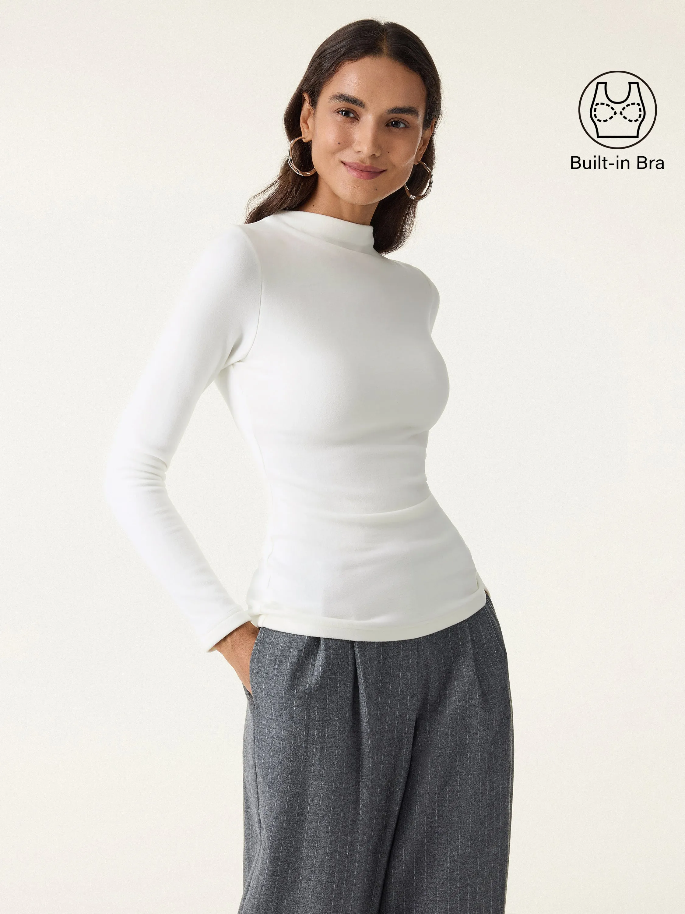 MaxWarm Brushed Mockneck Long Sleeve Brami sold by OGLmove product image thumbnail 5