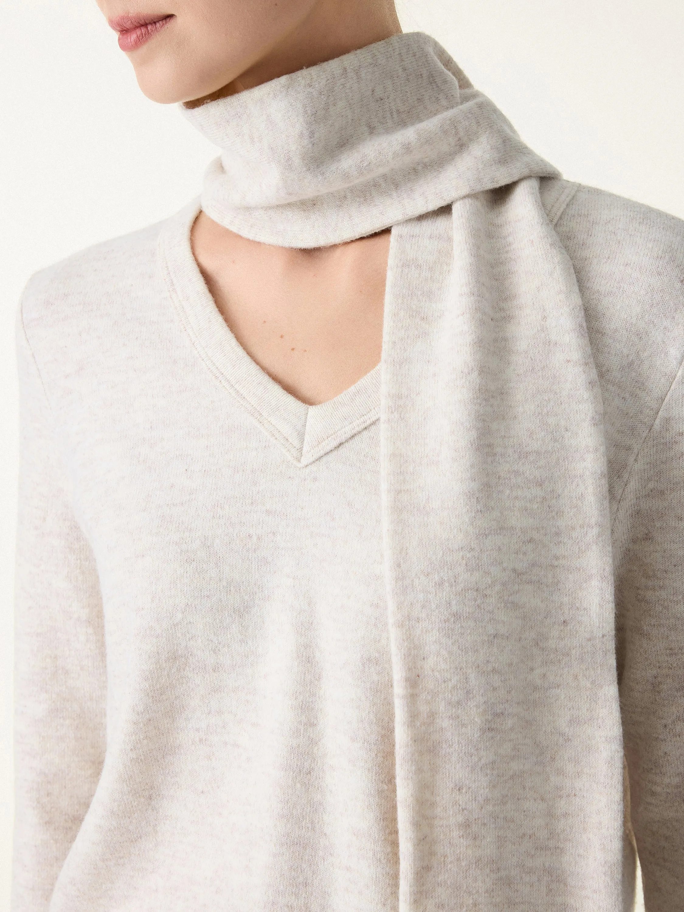 Relaxed Fit V-Neck Top with Scarf sold by OGLmove product image thumbnail 3