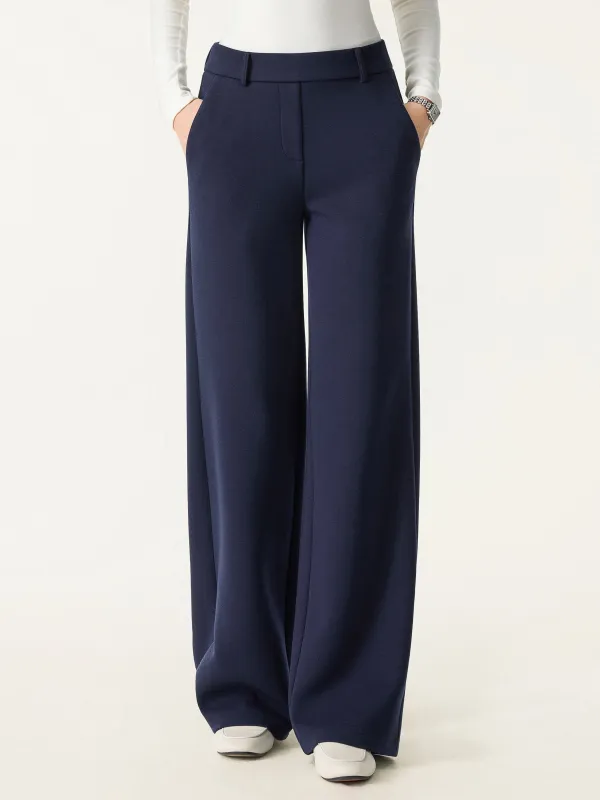 Stretchy Mid Rise Straight Leg Pull-on Pants with Pockets sold by ogl move