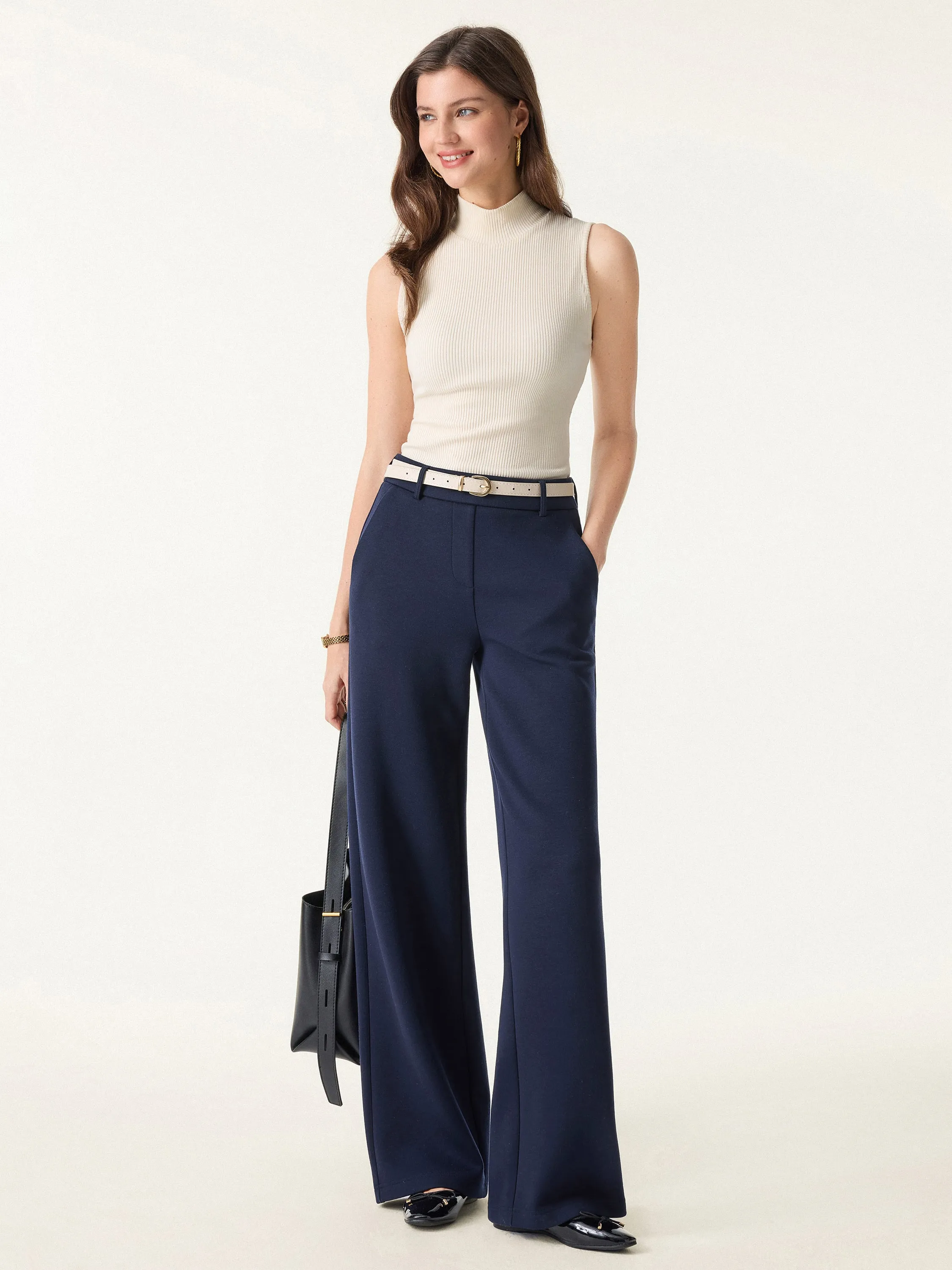 Textured Rib Mockneck Sleeveless Brami sold by OGLmove product image thumbnail 2