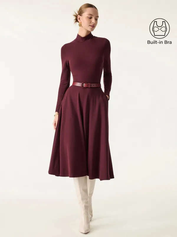 ProWarm Mockneck Midi Brami Dress with Pockets sold by OGLmove