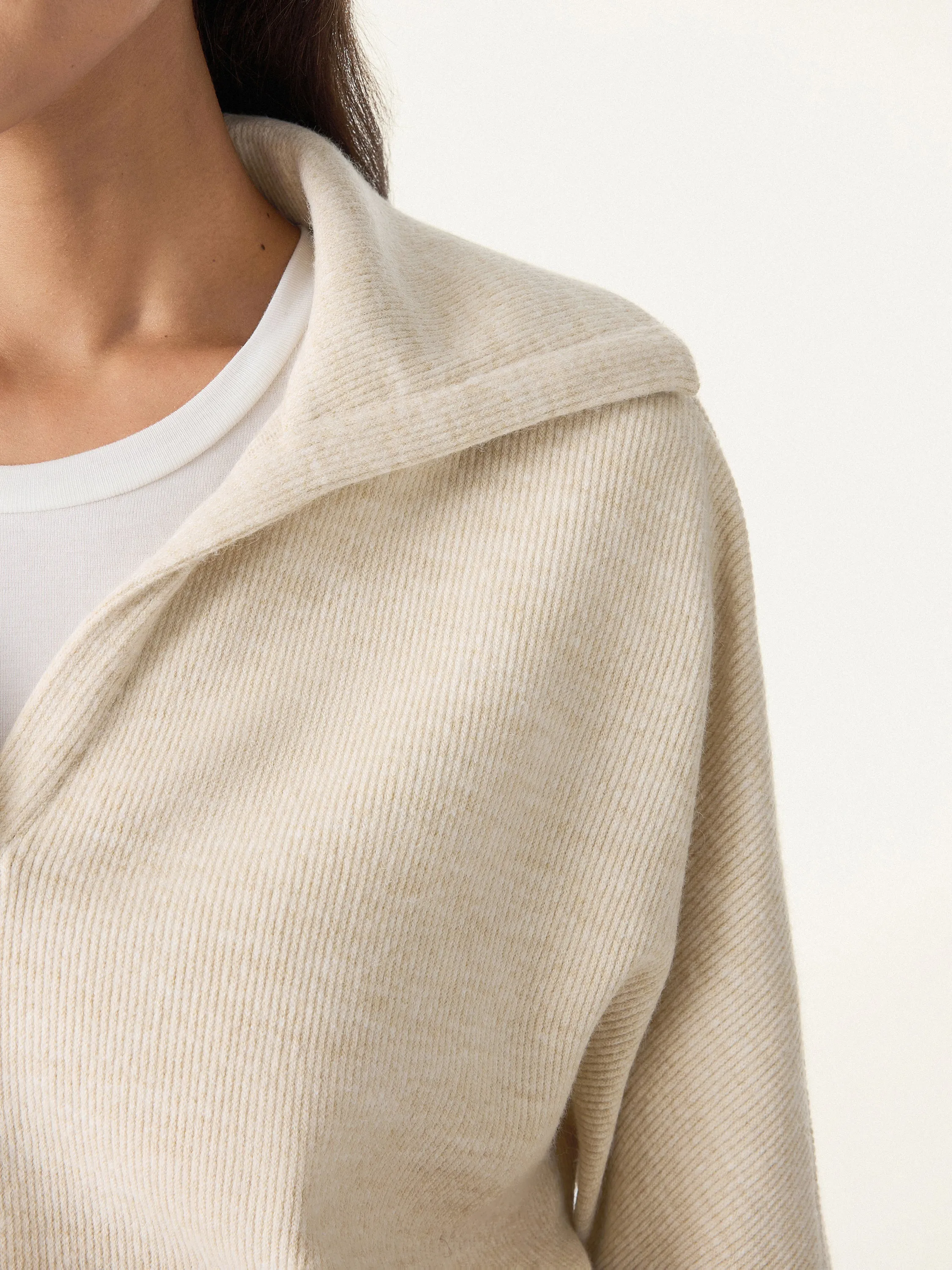 Cozy Collared V-Neck Batwing Sleeve Pullover sold by OGLmove product image thumbnail 4