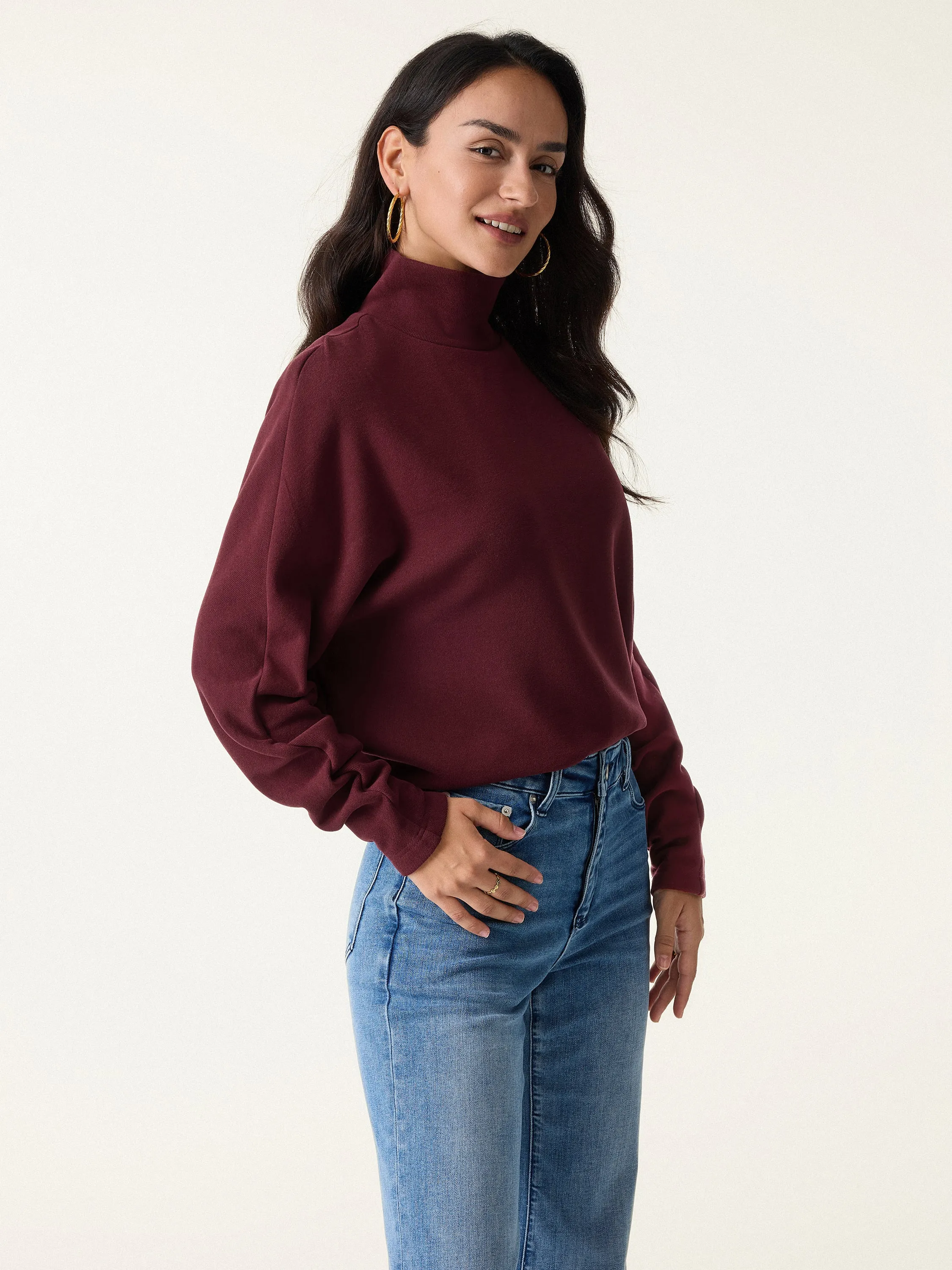 Cozy Warm Turtleneck Batwing Sleeve Brami sold by OGLmove product image thumbnail 5