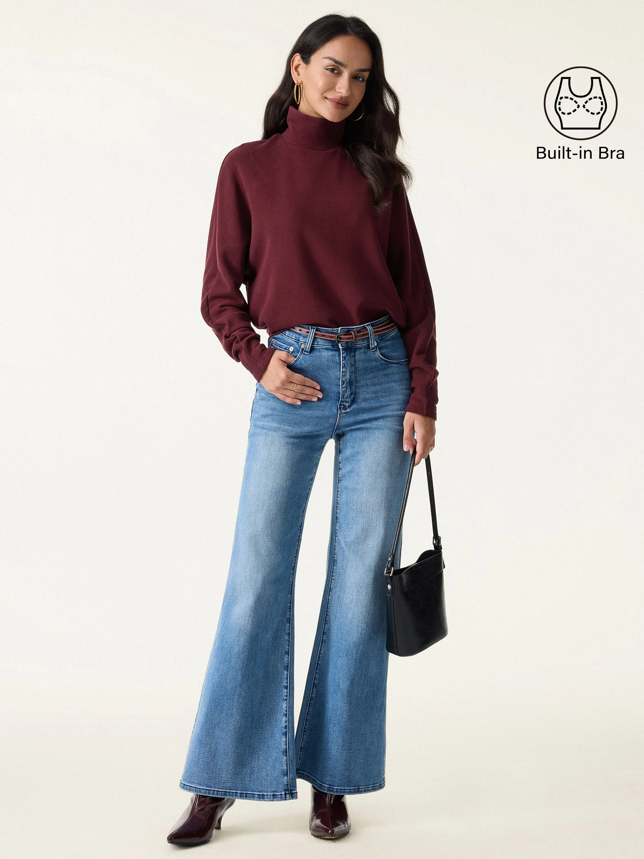 Cozy Warm Turtleneck Batwing Sleeve Brami sold by OGLmove