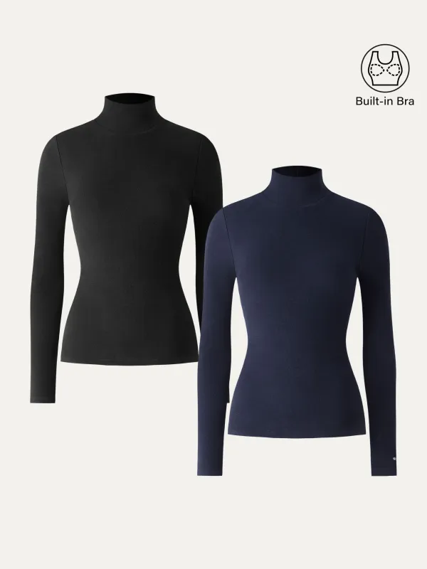 2Pcs Set LiteWarm Turtleneck Long Sleeve Brami sold by OGLmove