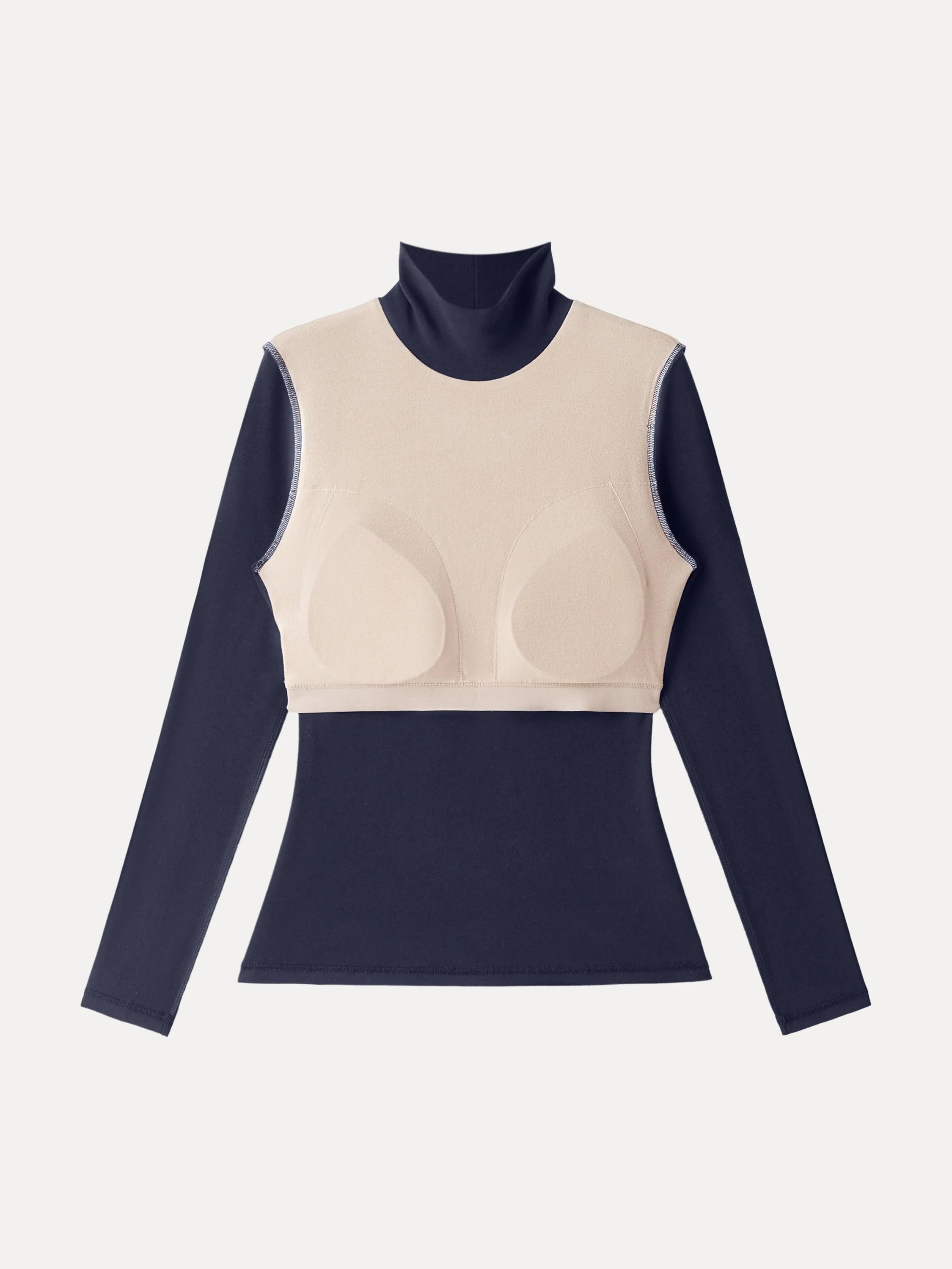 2Pcs Set LiteWarm Turtleneck Long Sleeve Brami sold by OGLmove product image thumbnail 4