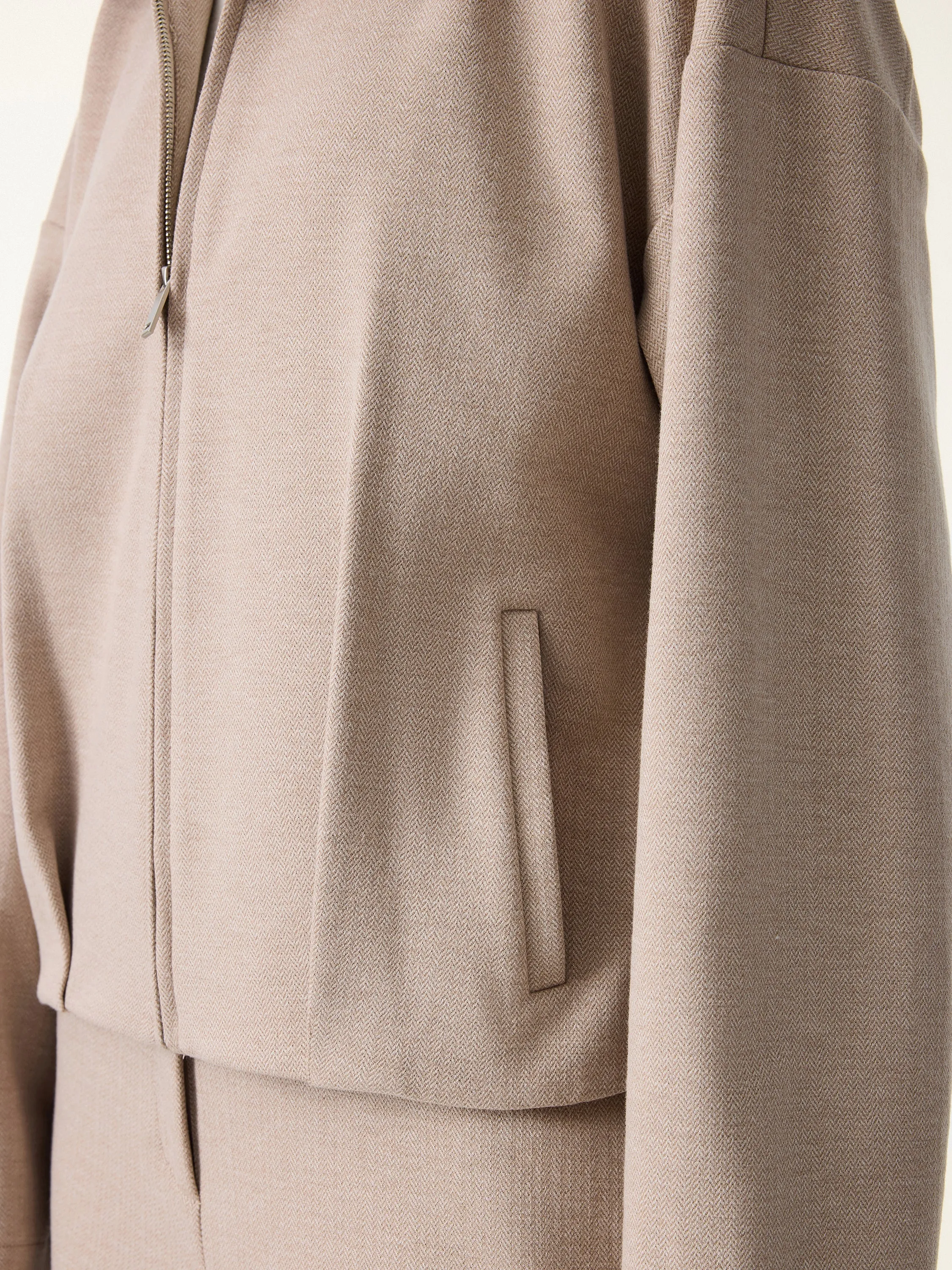 Herringbone Textured Full Zip Jacket sold by OGLmove product image thumbnail 4