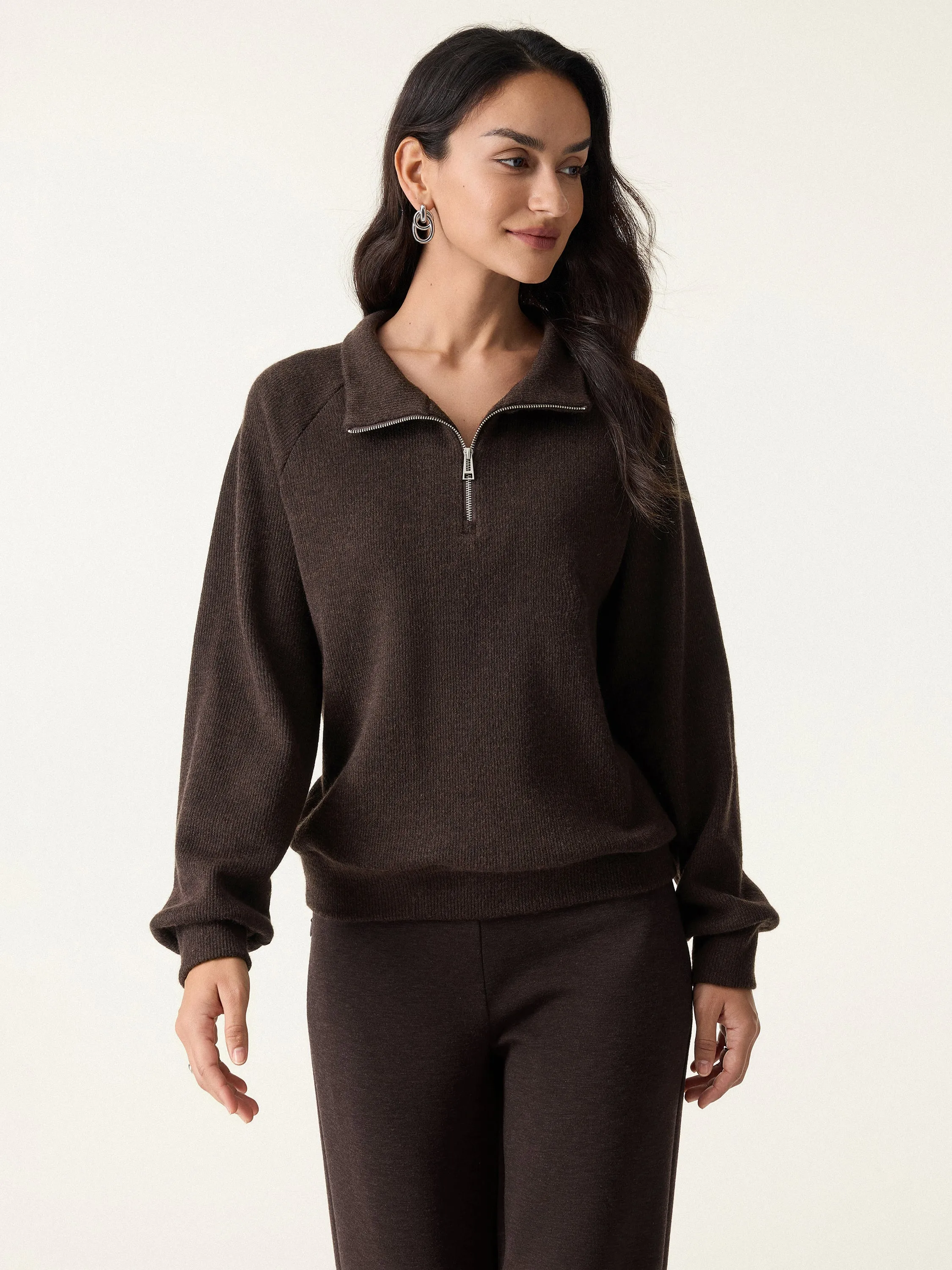 Cozy 1/4 Zip Mockneck Pullover sold by OGLmove