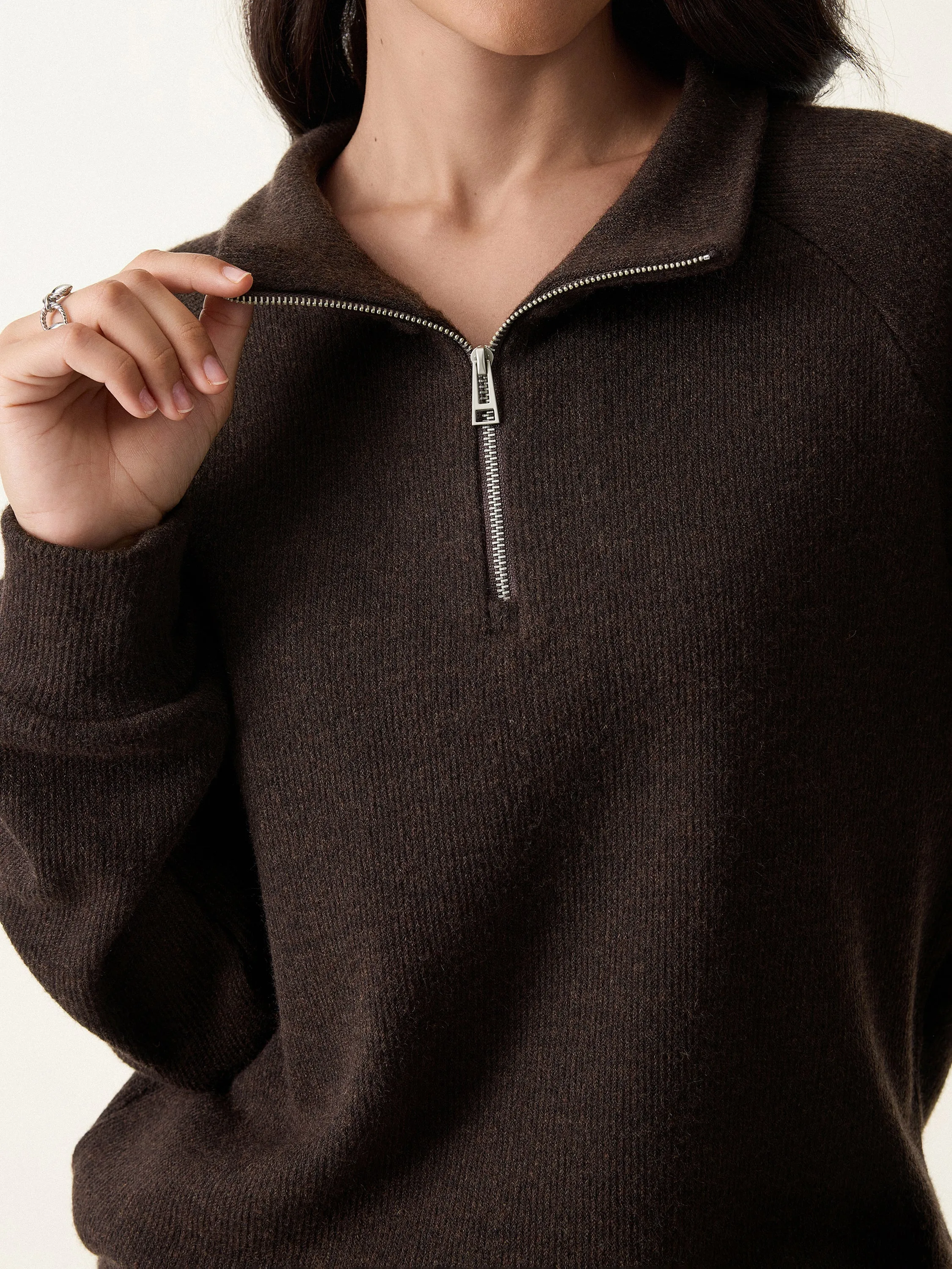 Cozy 1/4 Zip Mockneck Pullover sold by OGLmove product image thumbnail 5