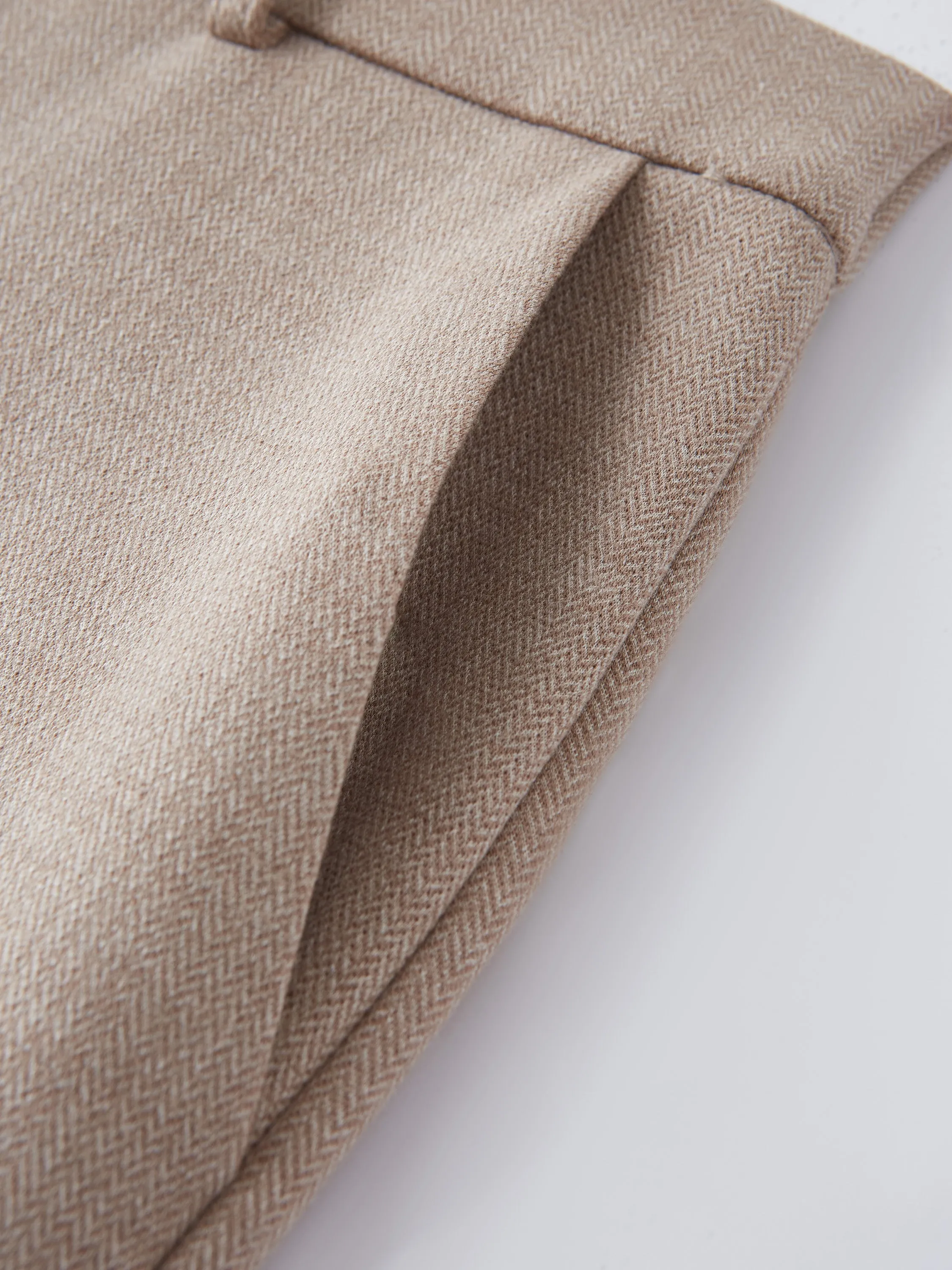 Herringbone Mid Rise Straight Leg Pants with Pockets sold by OGLmove product image thumbnail 5