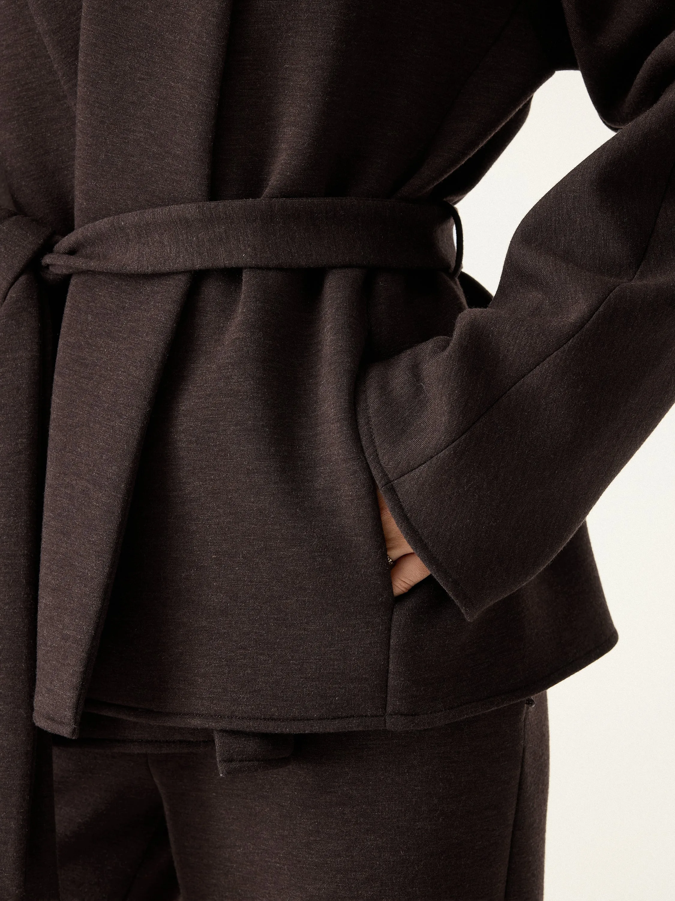 Timeless Shawl Neck Belted Outerwear with Pockets sold by OGLmove product image thumbnail 5