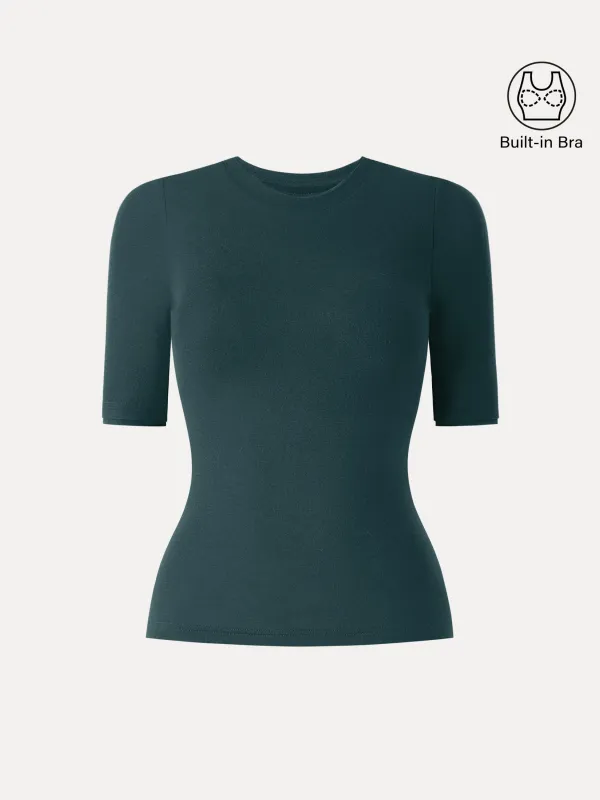 Lyocell Cashmere Crewneck Layered Cuff Brami sold by OGLmove