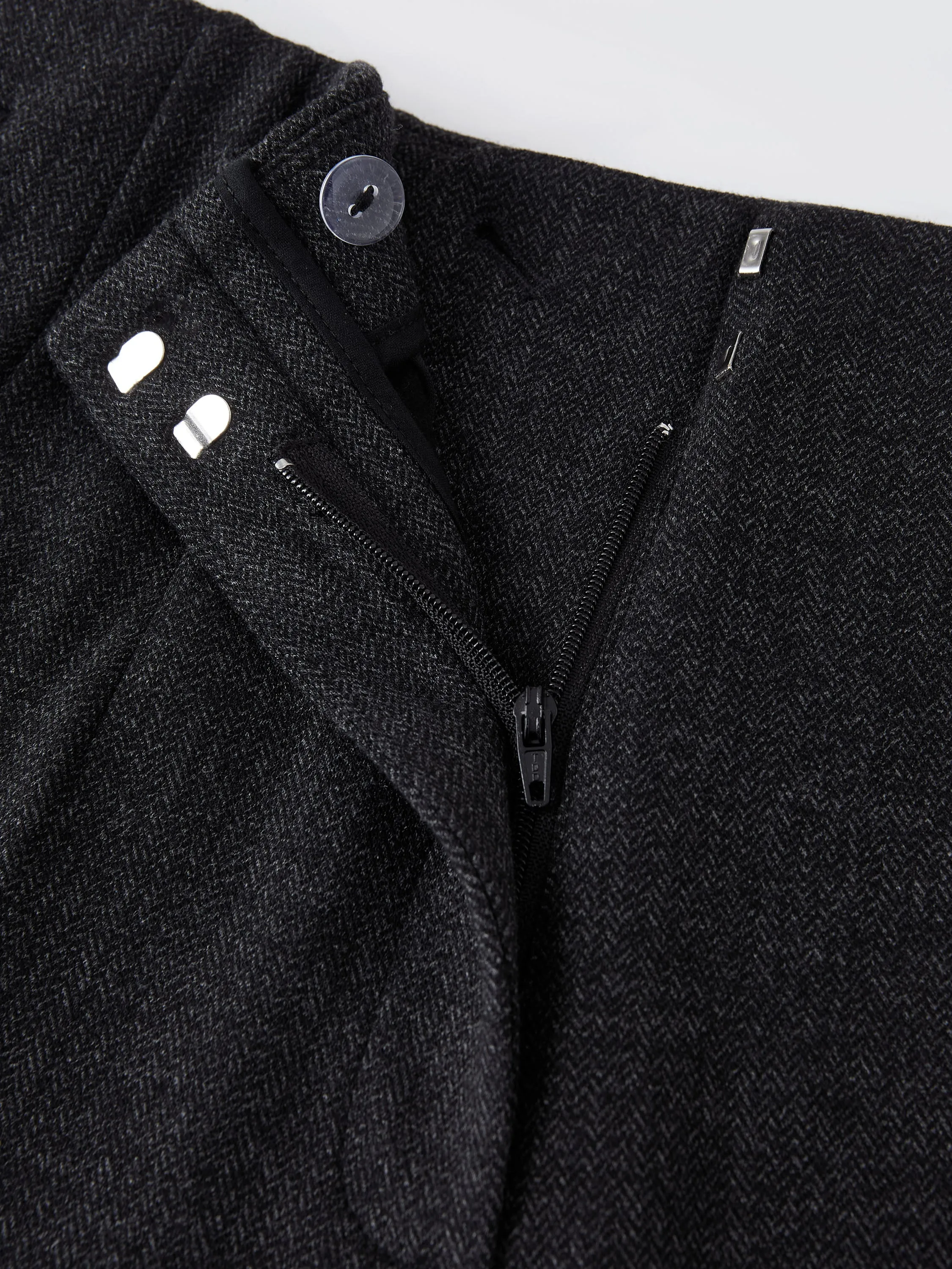 Herringbone High Rise Tapered Leg Trousers with Pockets sold by OGLmove product image thumbnail 2