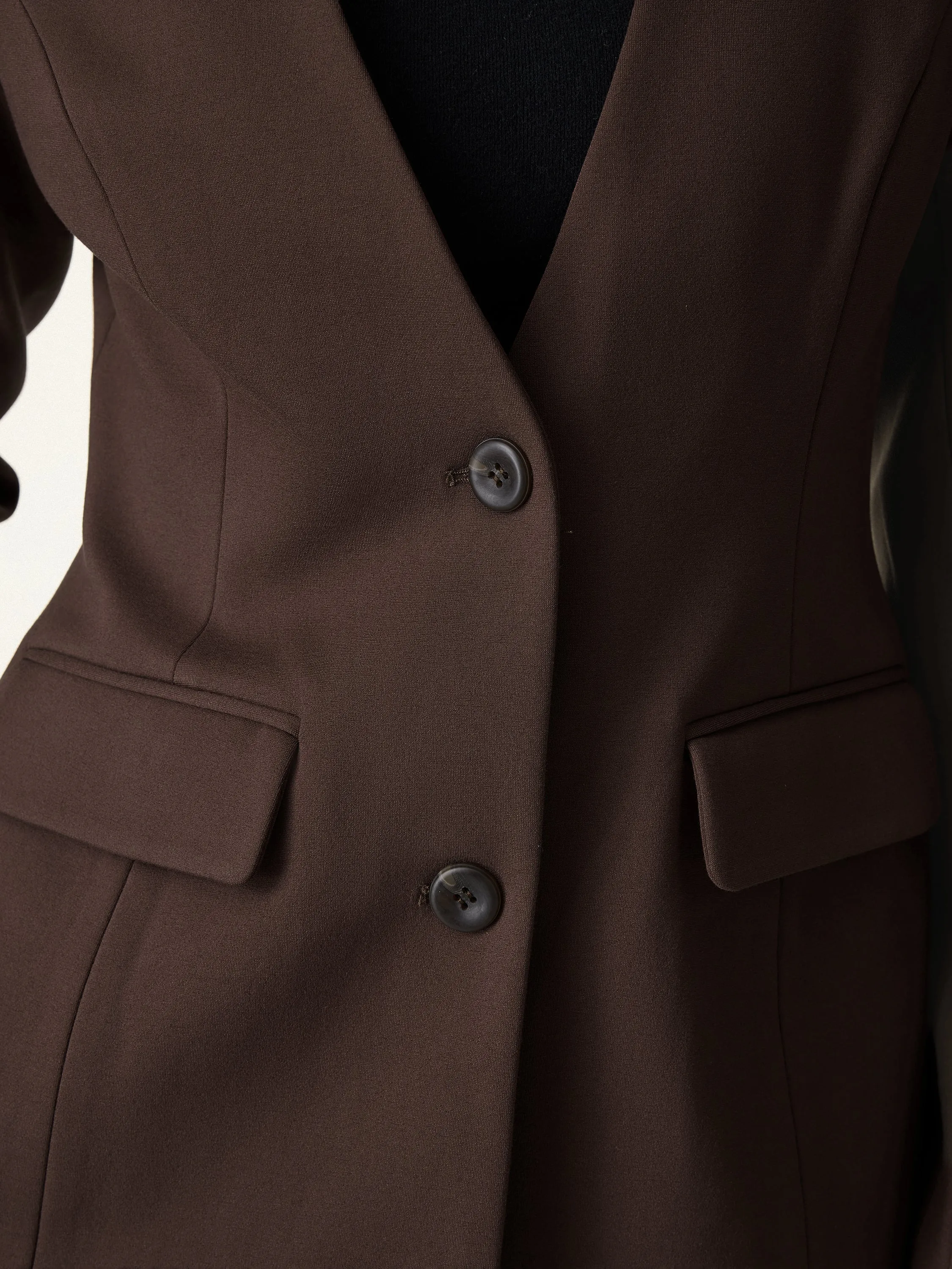 Collarless Hourglass V-neck Cinched Blazer sold by ogl move product image thumbnail 5