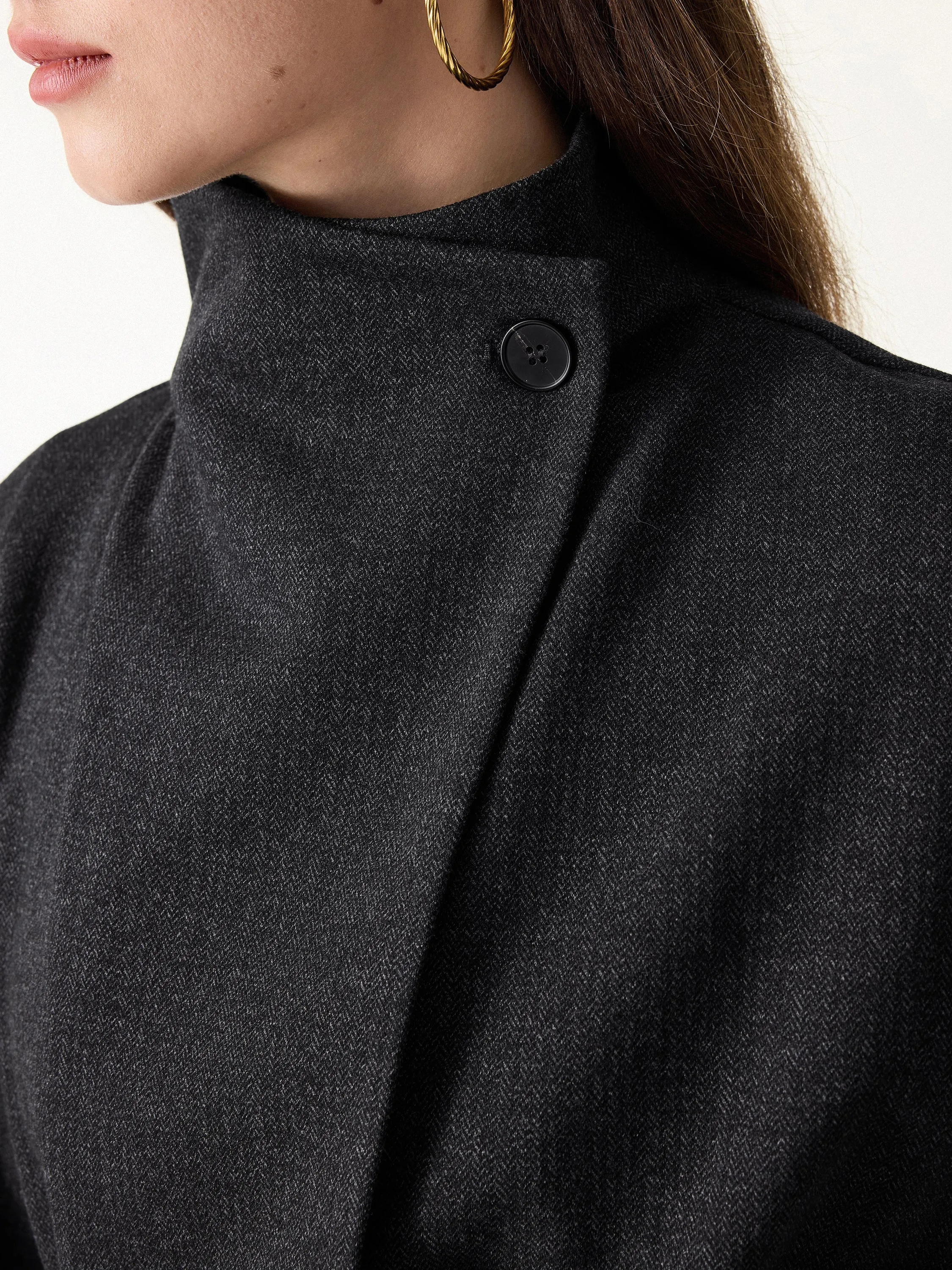 Herringbone Retro Belted Jacket with Pockets sold by OGLmove product image thumbnail 5