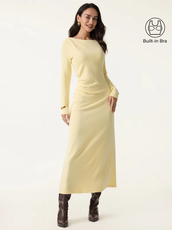 ProWarm Slimming Boatneck Tucked Midi Brami Dress sold by OGLmove