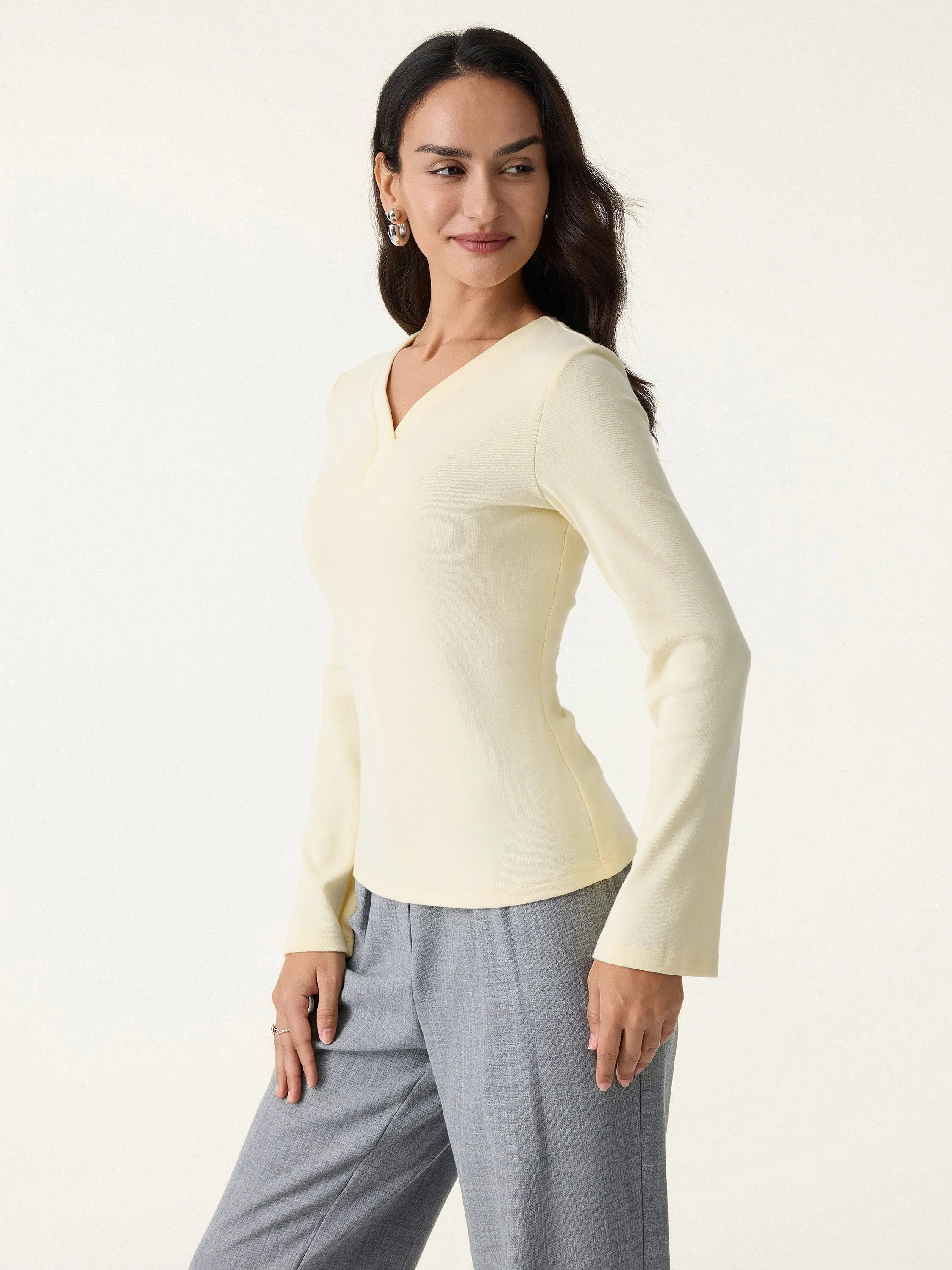 LiteWarm V-Neck Bell Sleeve Brami sold by ogl move product image thumbnail 5